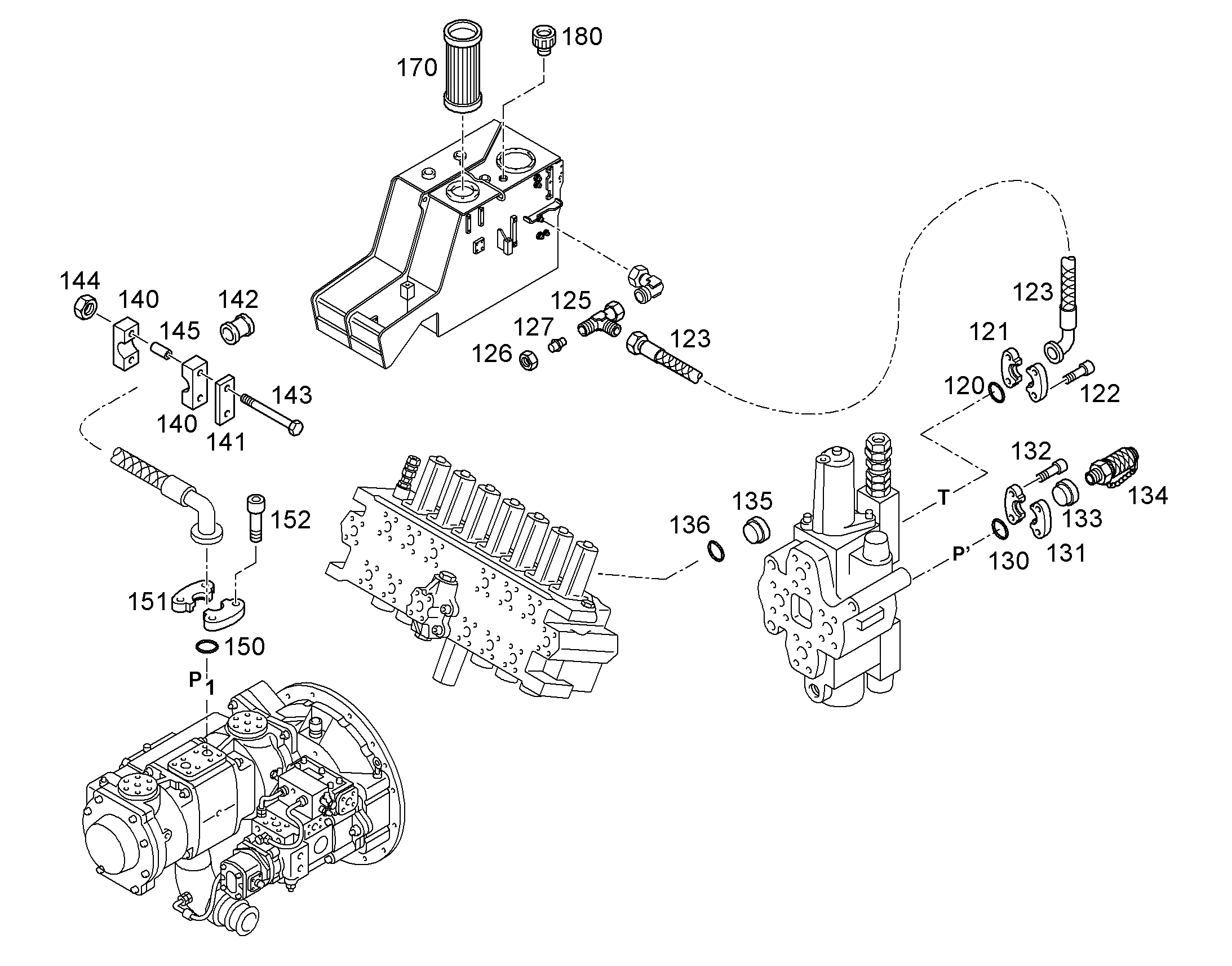 ШЛАНГ 32X1200 10286323 LIEBHERR