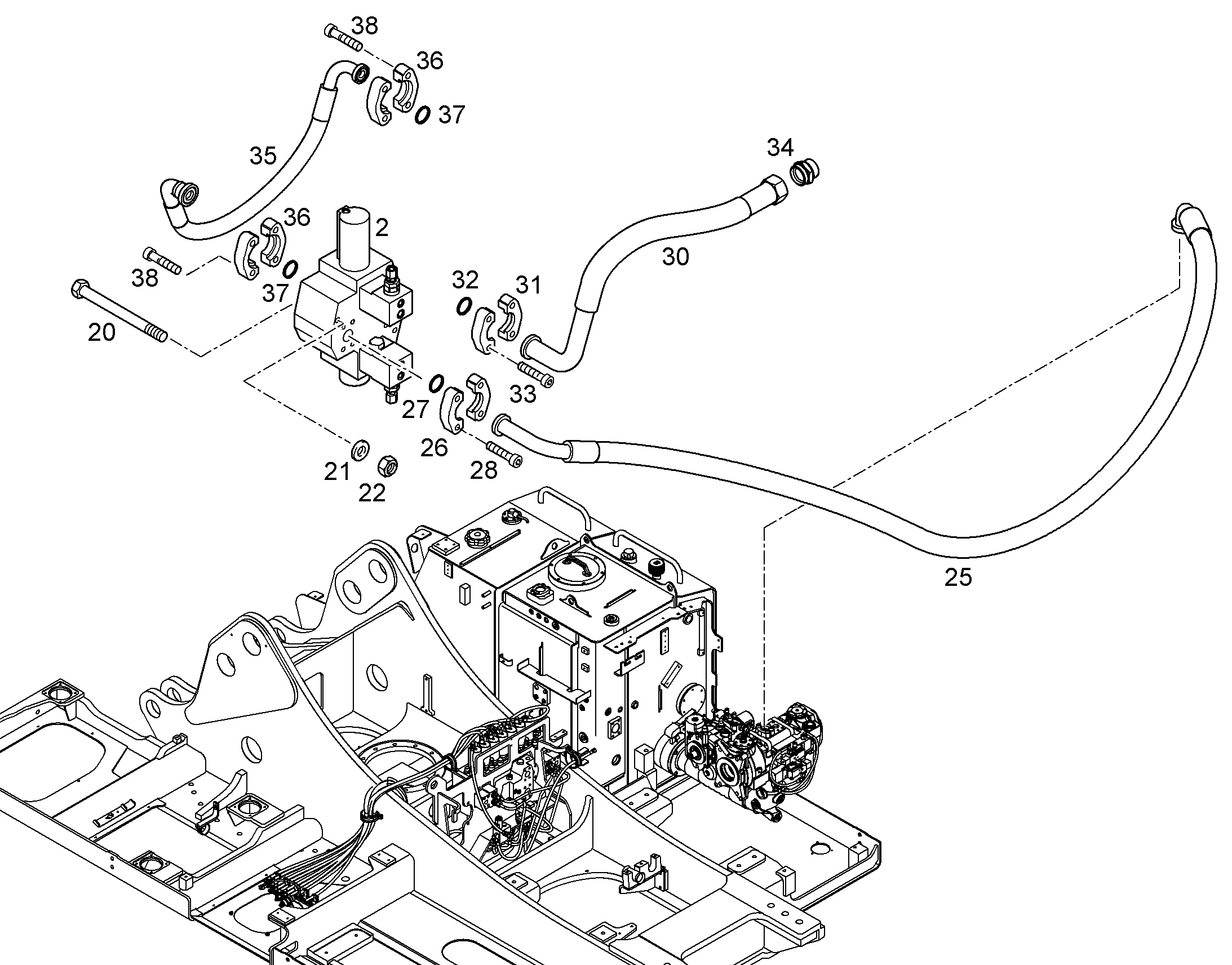 ШЛАНГ 40X900 10286436 LIEBHERR