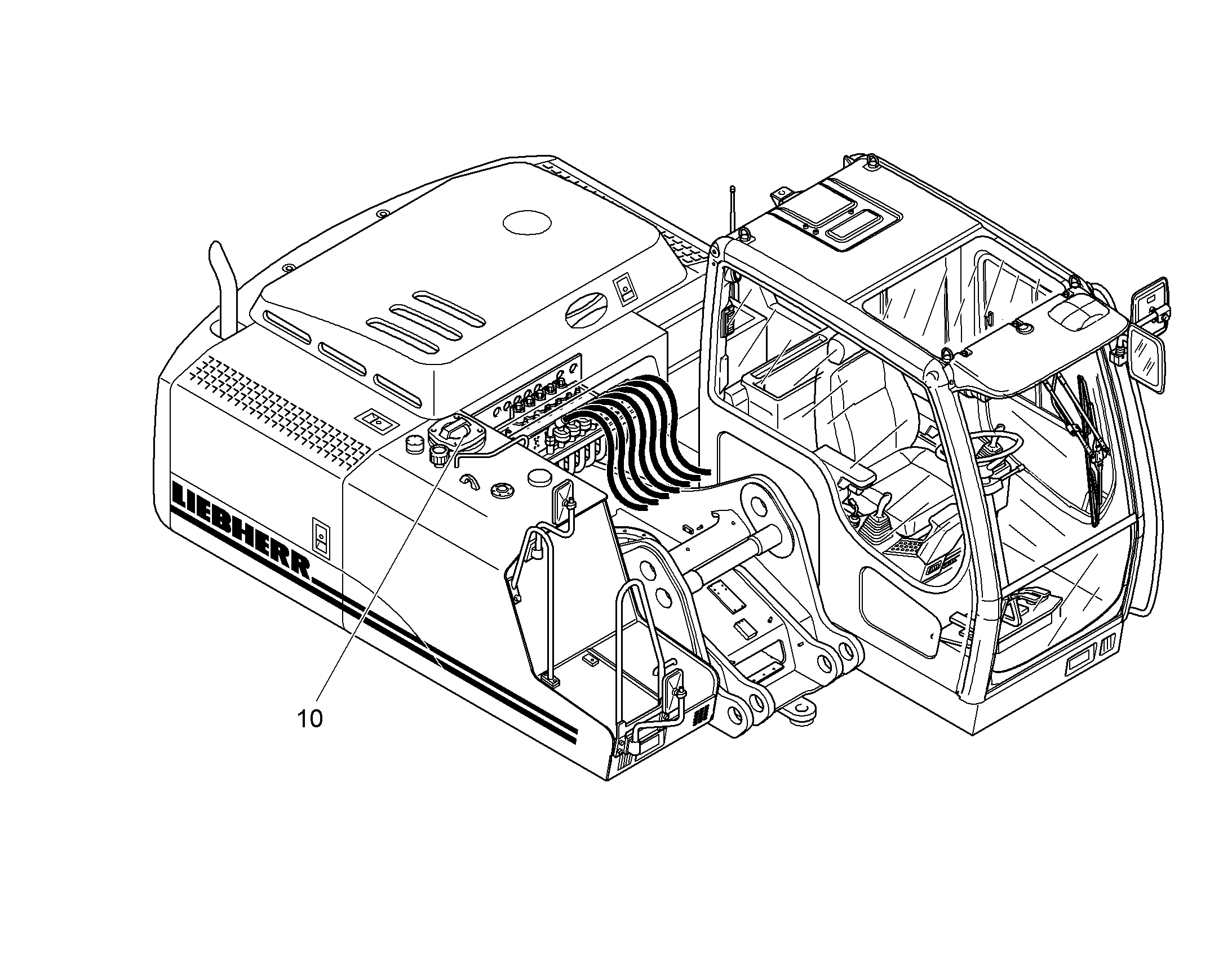 ЗАПОЛНЕНИЕ МАСЛОМ SAE 10067804 LIEBHERR