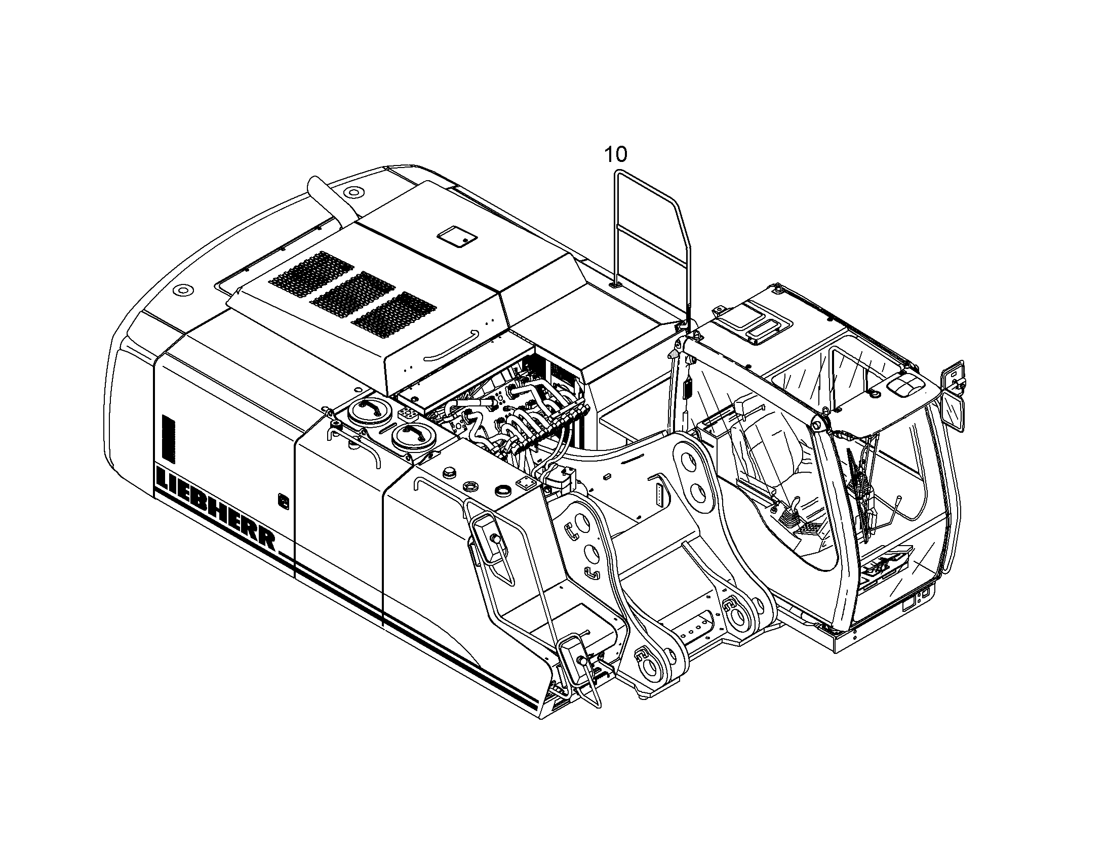 ПОРУЧЕНЬ ЛЕВЫЙ 10076260 LIEBHERR