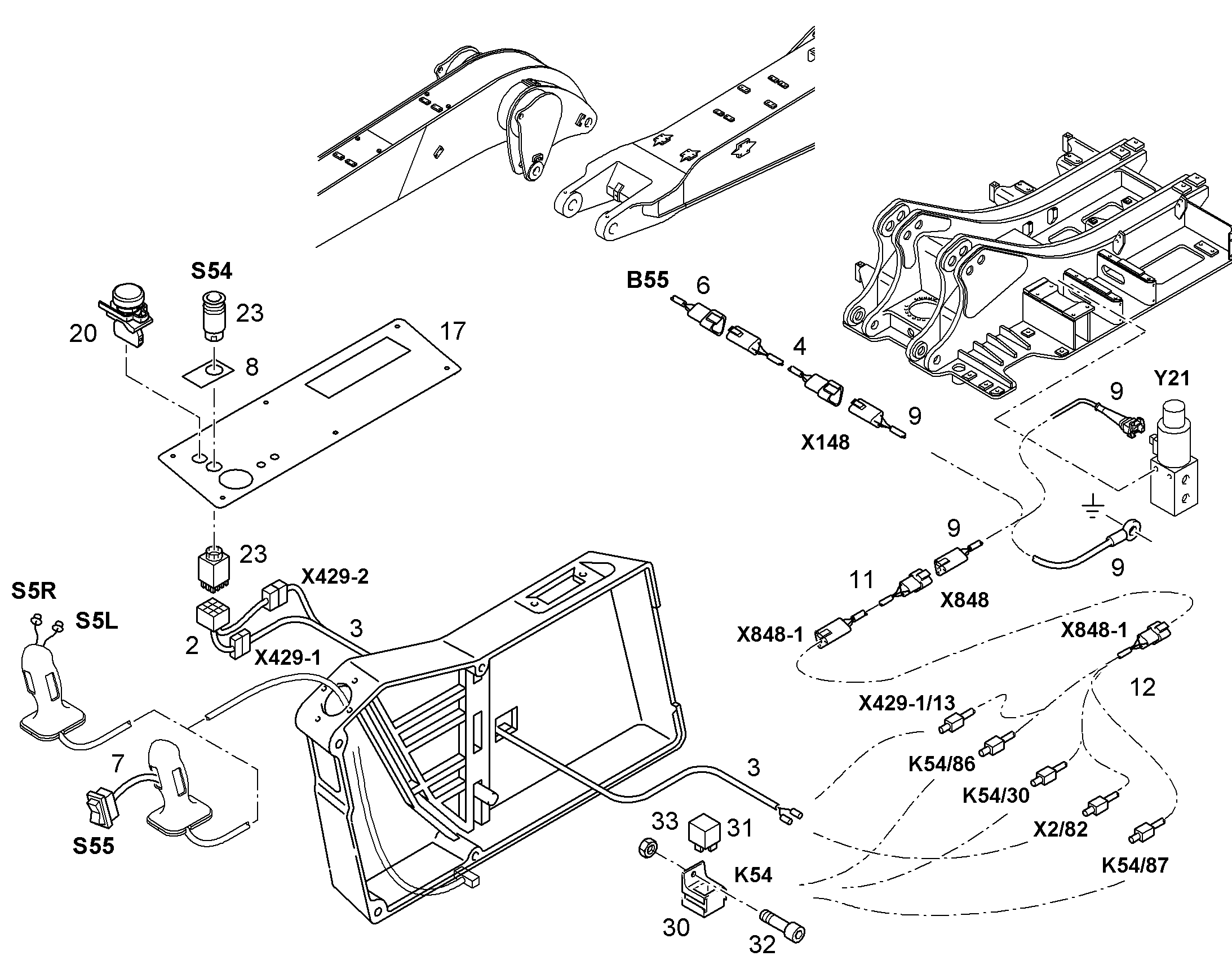 КОМПЛЕКТ КАБЕЛЕЙ X848-1/X848 10092268 LIEBHERR
