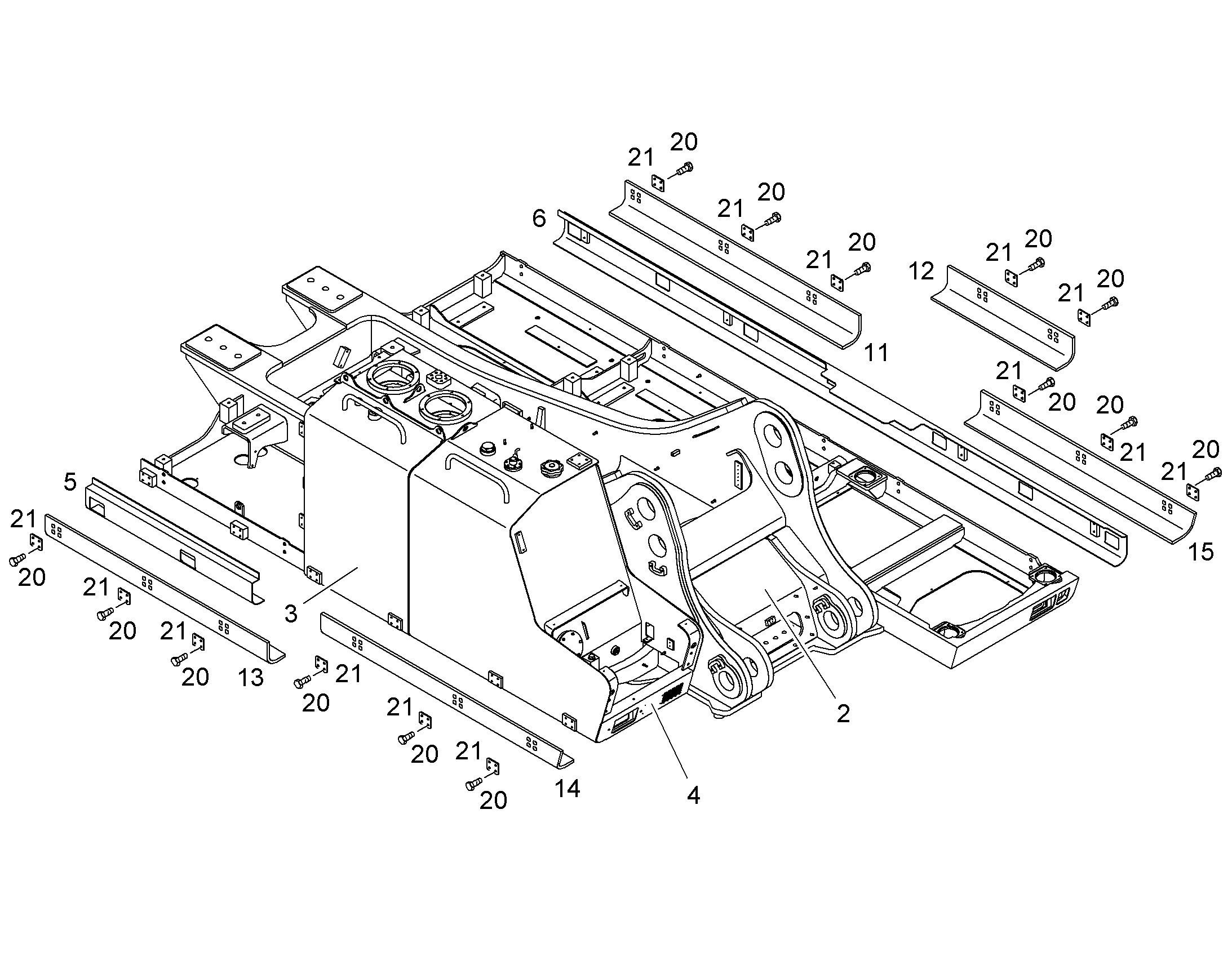 ОБЛИЦОВКА ПРАВАЯ 10080315 LIEBHERR