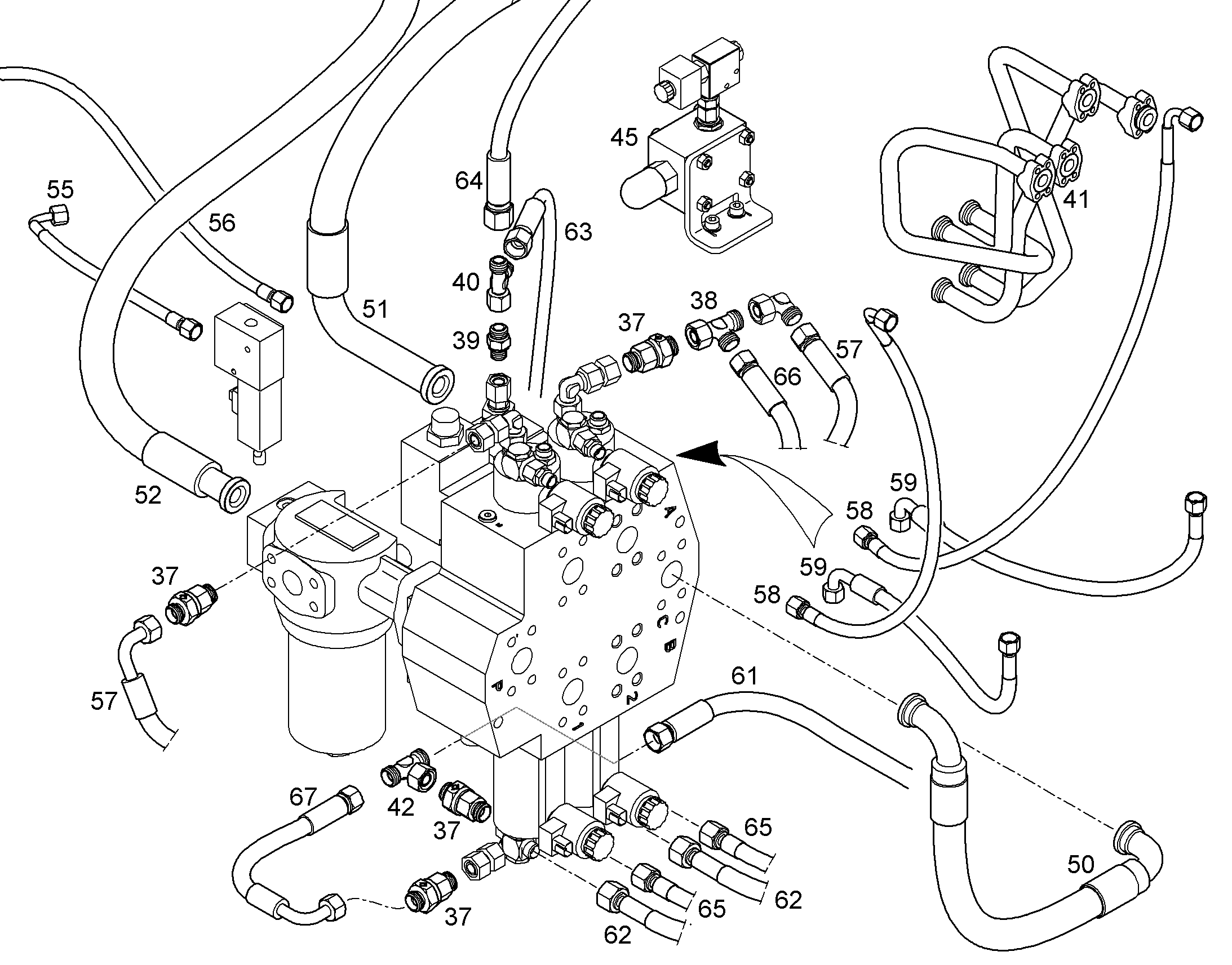 ЛИНИЯ НАПОРНАЯ 10072620 LIEBHERR