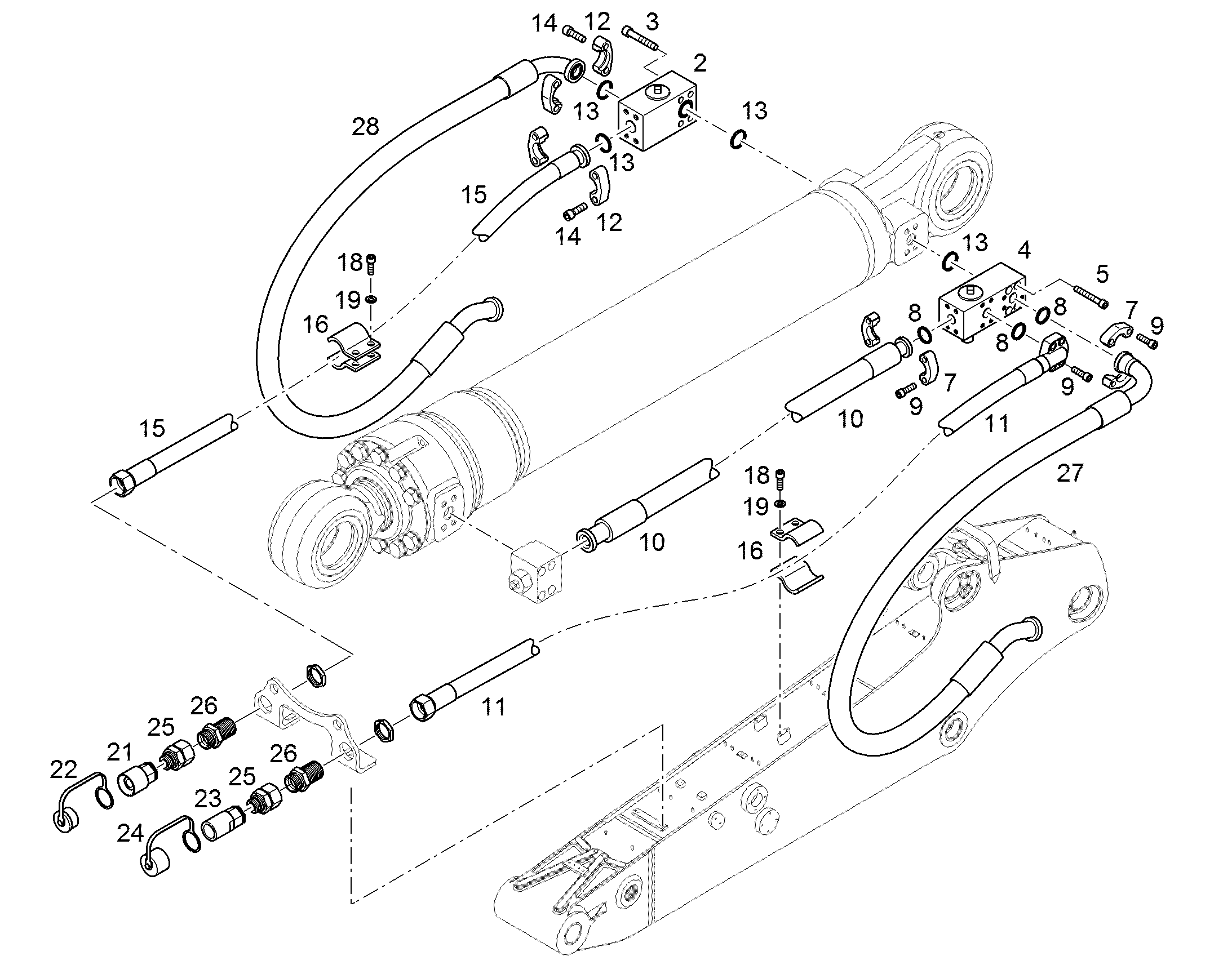 ШЛАНГ 25X1910 10044123 LIEBHERR