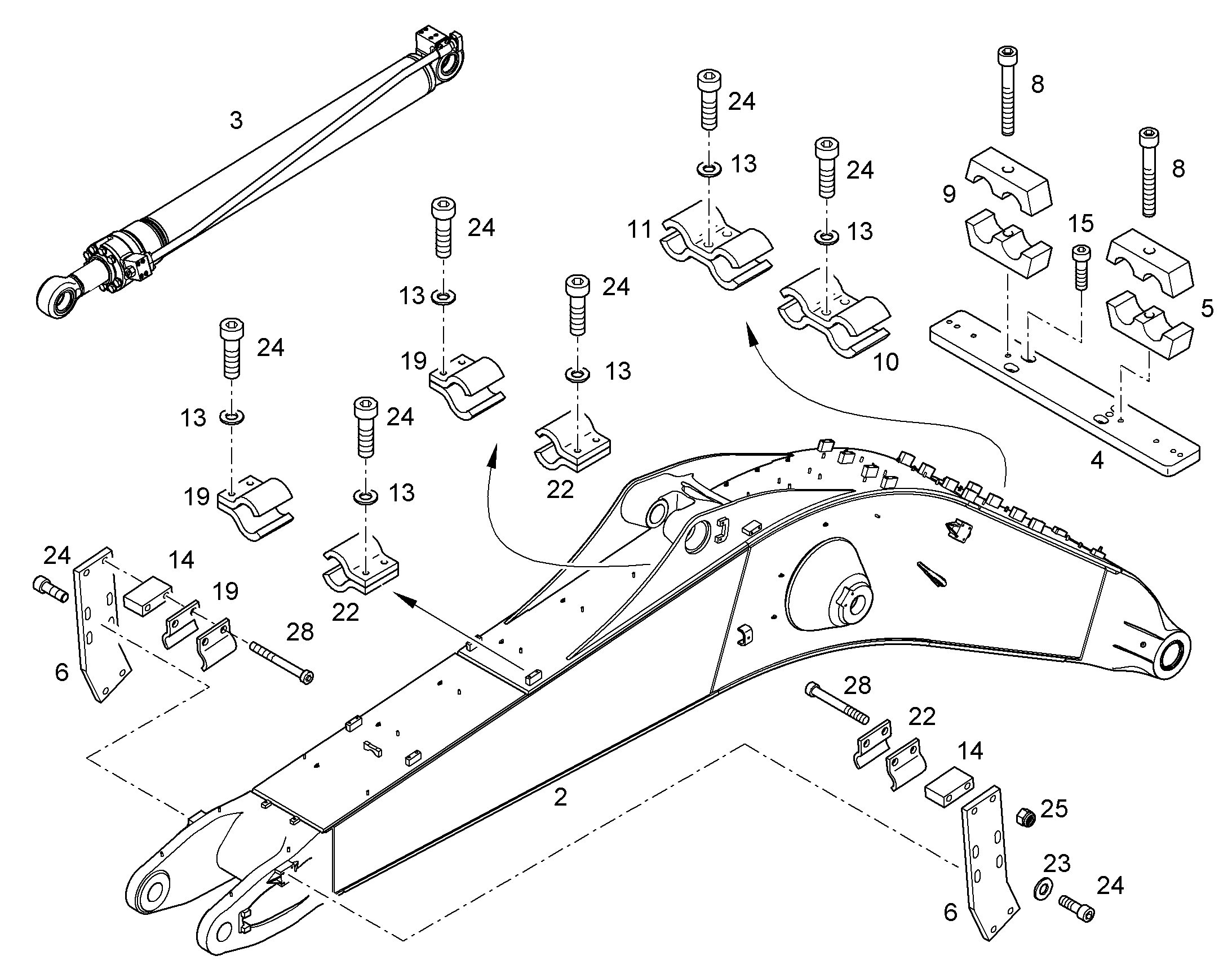 СТРЕЛА ОДНОКОРПУСНАЯ 6.45M 10087962 LIEBHERR