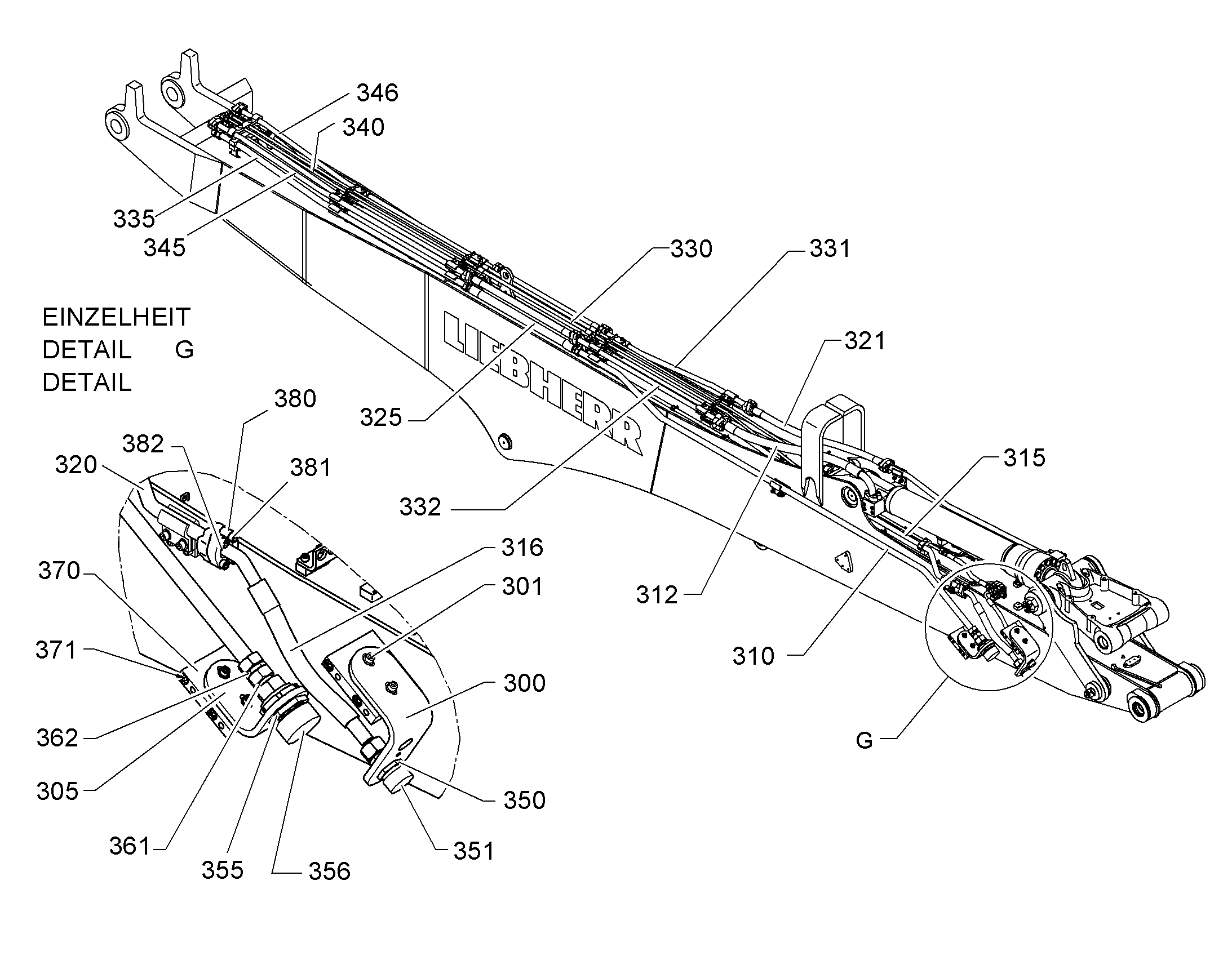 ШЛАНГ 32X1300 10001587 LIEBHERR