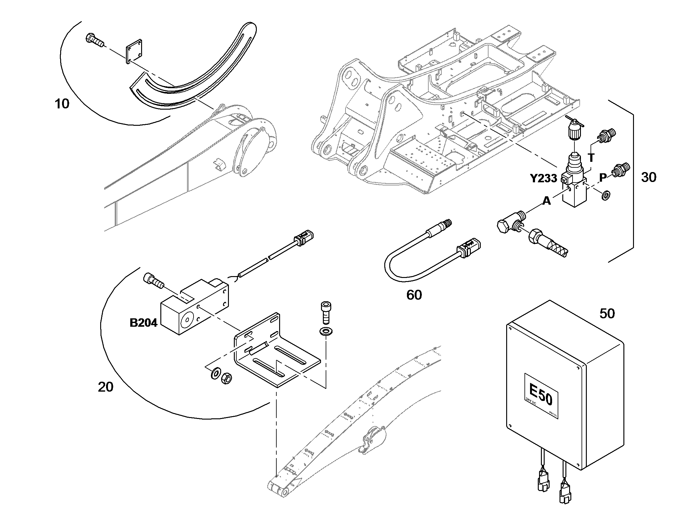 ДЕТАЛИ МОНТАЖНЫЕ ДЛЯ ОБОРУД. 9597613 LIEBHERR