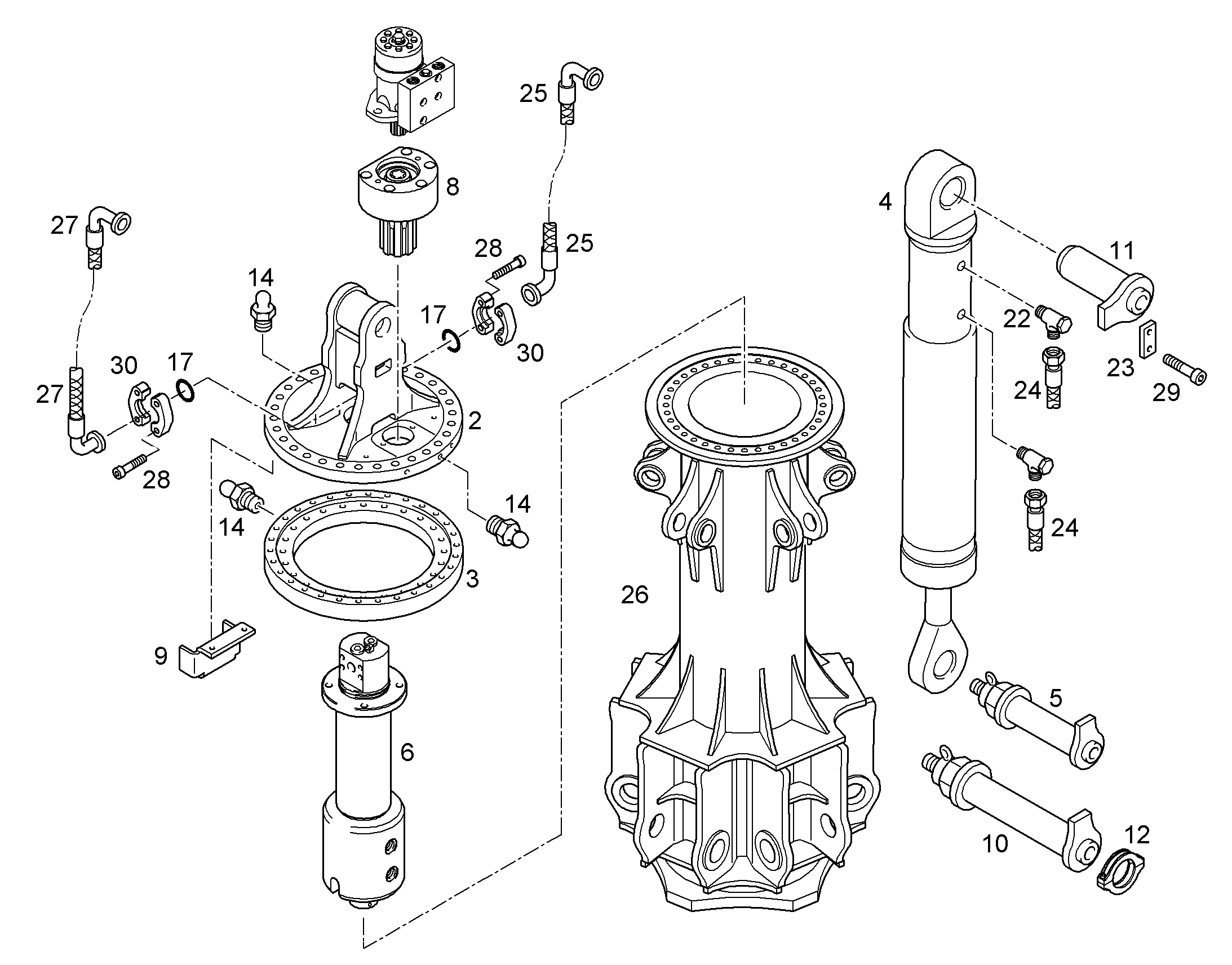 МЕХАНИКА ГРЕЙФЕРА 74B 10071294 LIEBHERR