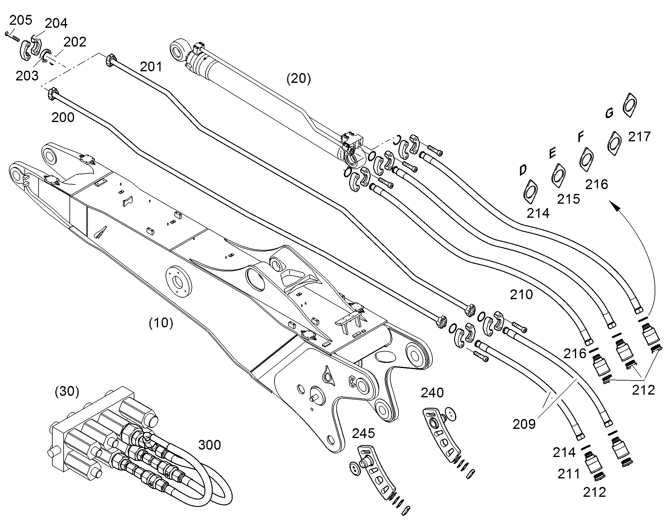 ЗАЩ.ТРУБЫ ЦИЛ.РУК. 10066958 LIEBHERR