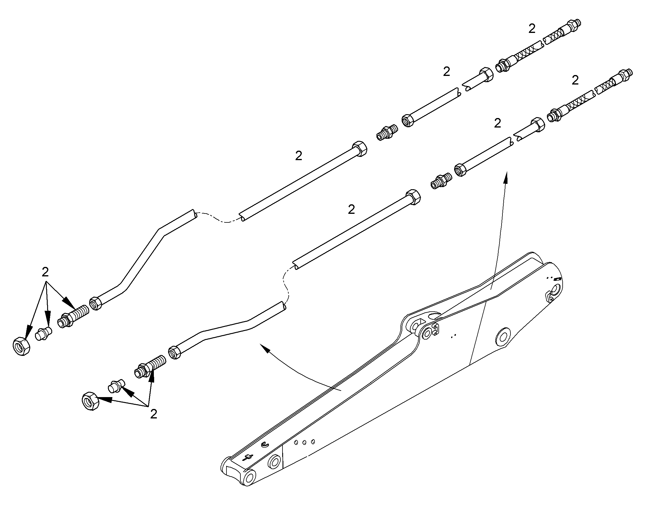 ПРОВОДКА ПРИВОД МЕХ. ПОВОРОТА 10075118 LIEBHERR