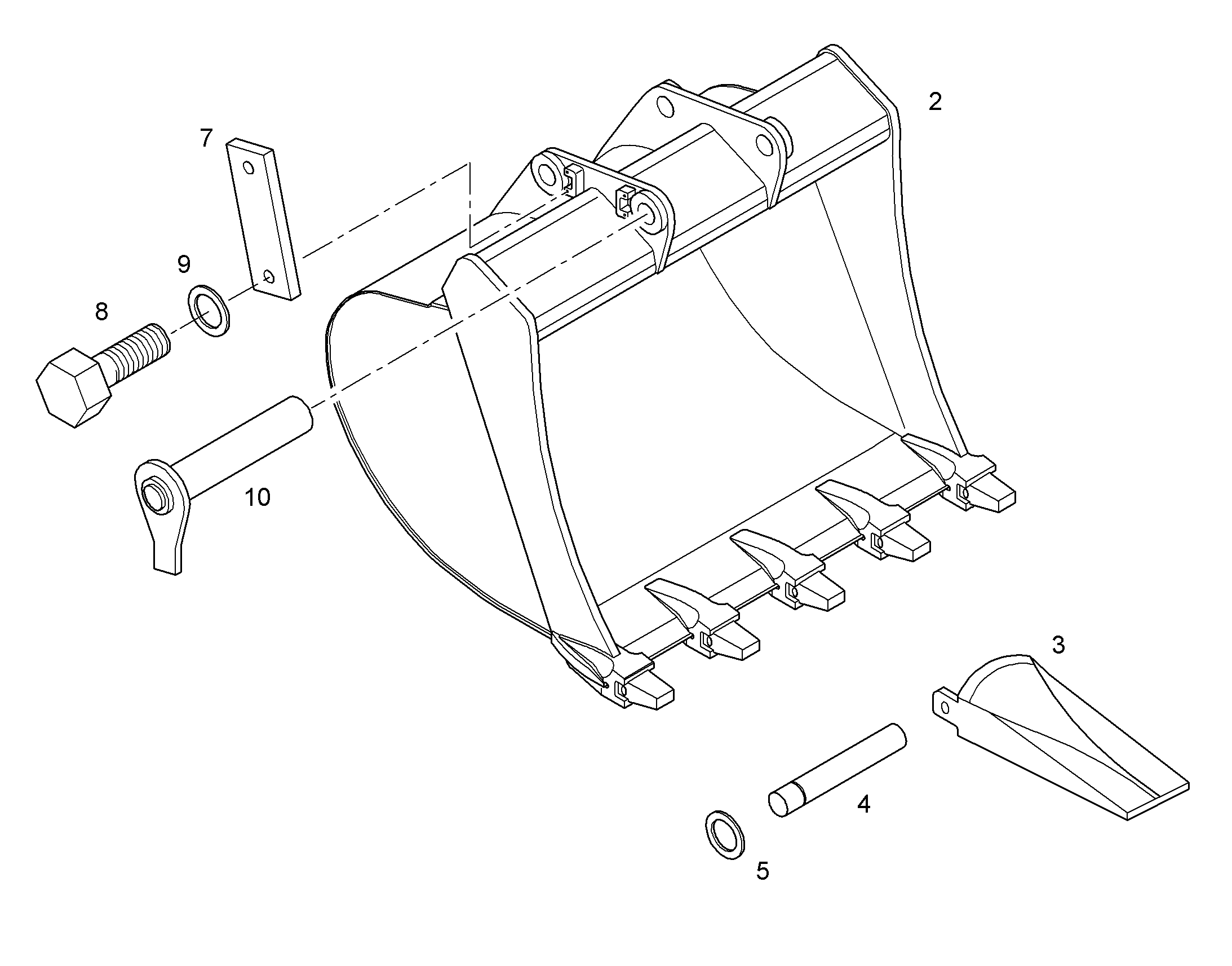 ЛОПАТА ОБРАТНАЯ 10075643 LIEBHERR