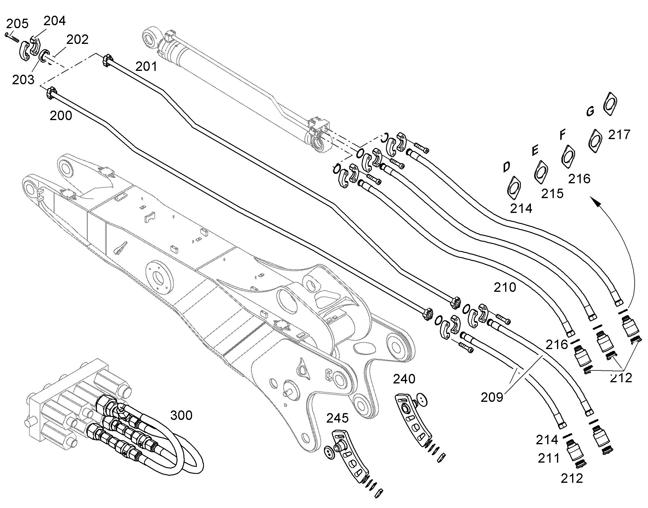 ЗАЩ.ТРУБЫ ЦИЛ.РУК. 10066957 LIEBHERR