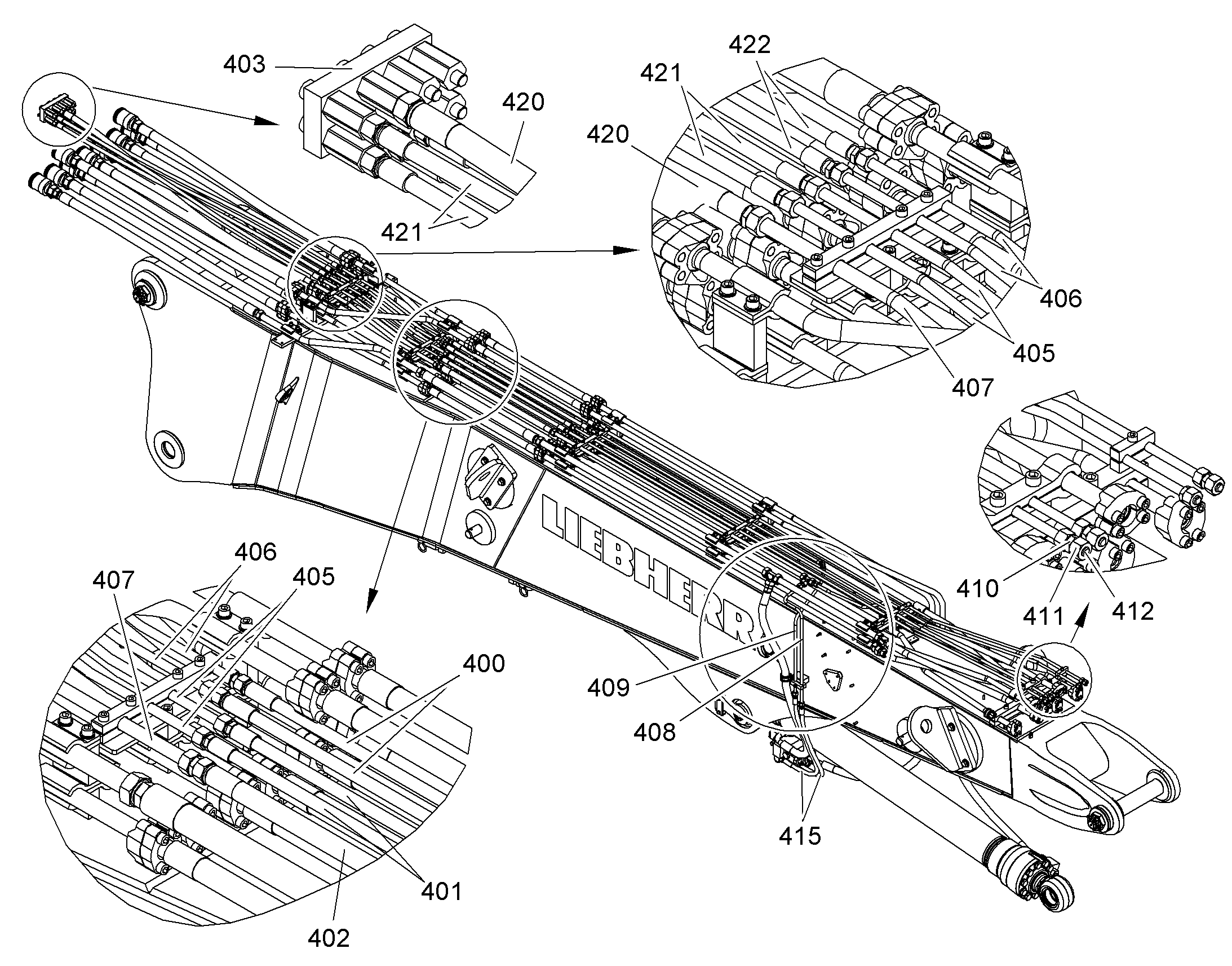 ТРУБА НАПОРНАЯ В СБОРЕ 10075233 LIEBHERR