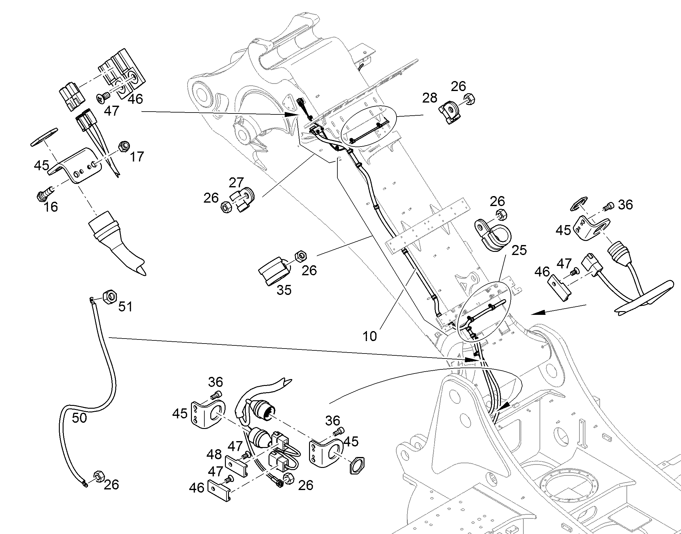 КОМПЛЕКТ КАБЕЛЕЙ X116-X116-1 10370765 LIEBHERR