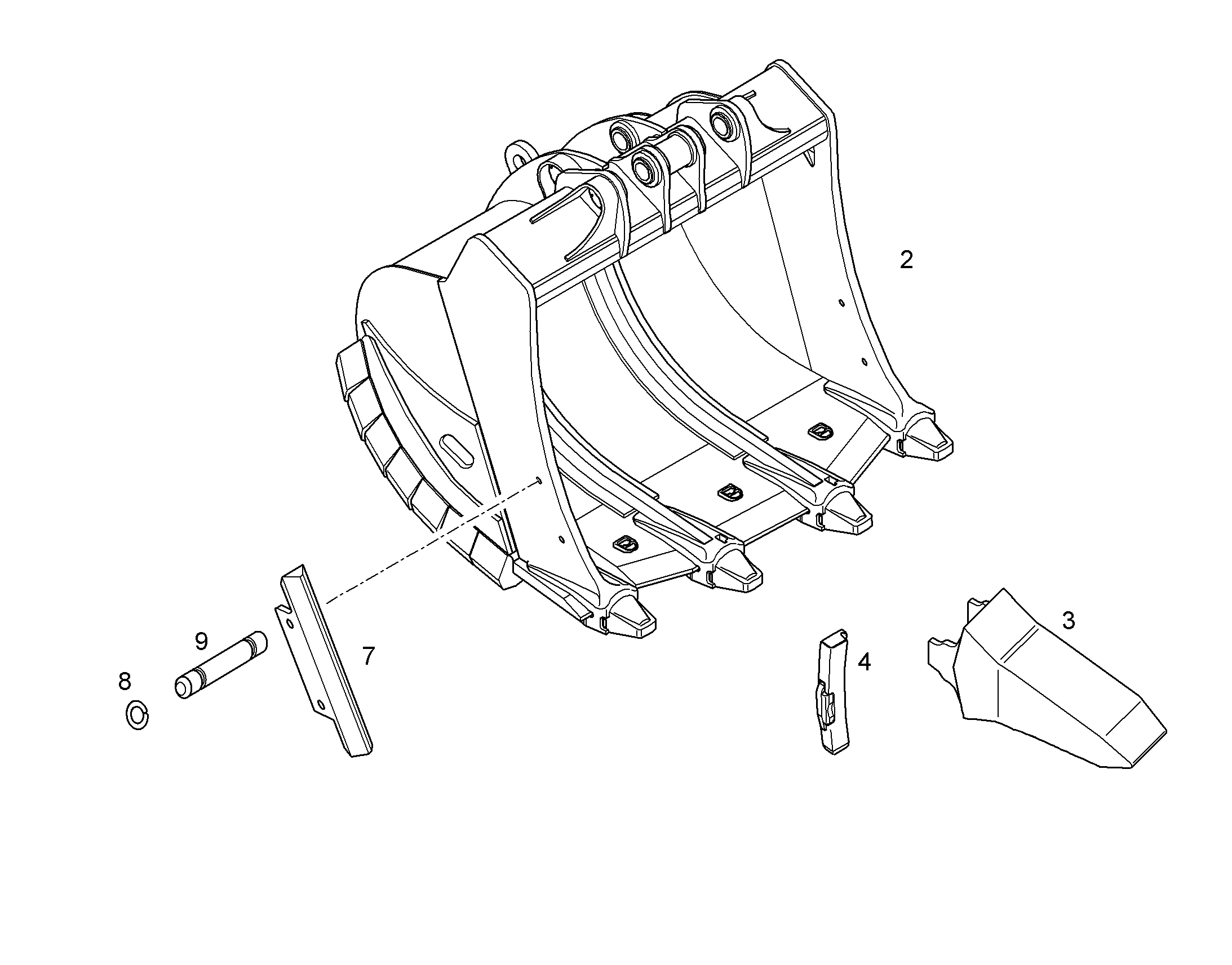 ЛОПАТА ОБРАТНАЯ HDV 10077980 LIEBHERR
