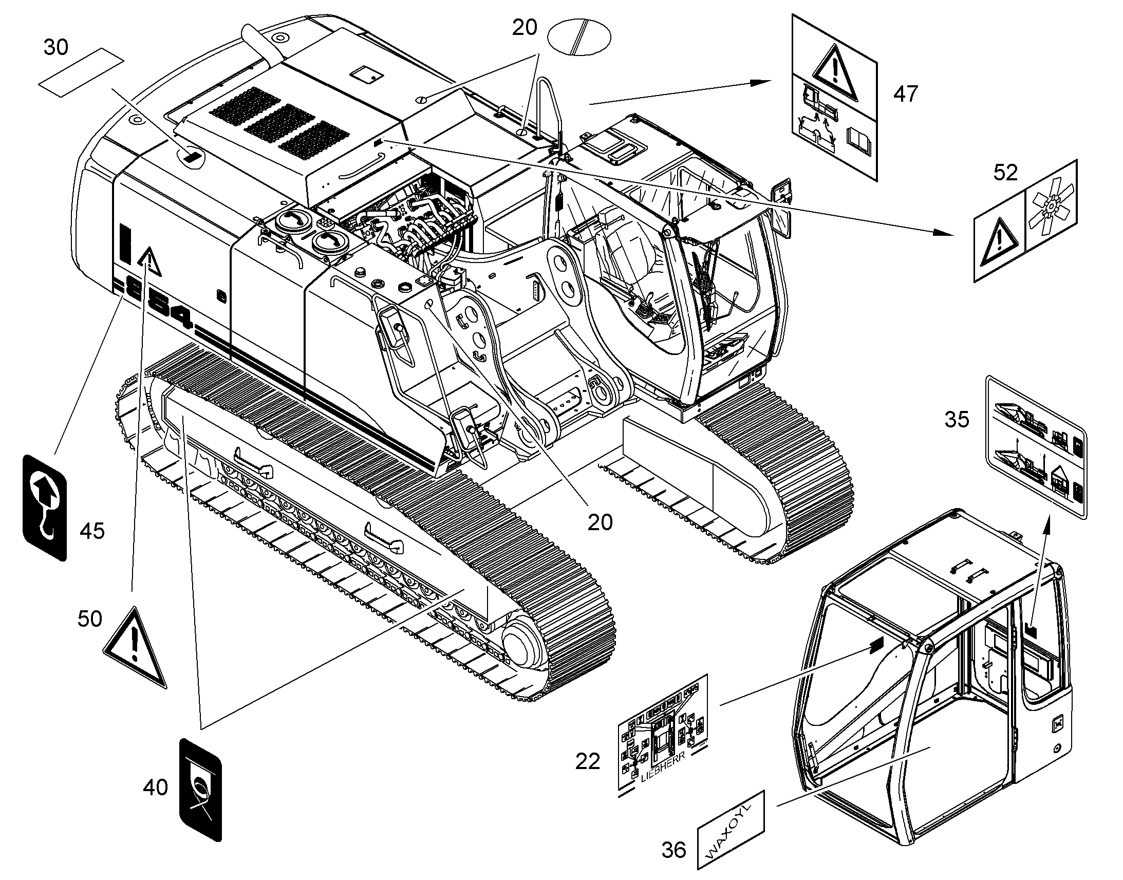 ТАБЛИЧКИ АМЕРИКА 10085643 LIEBHERR