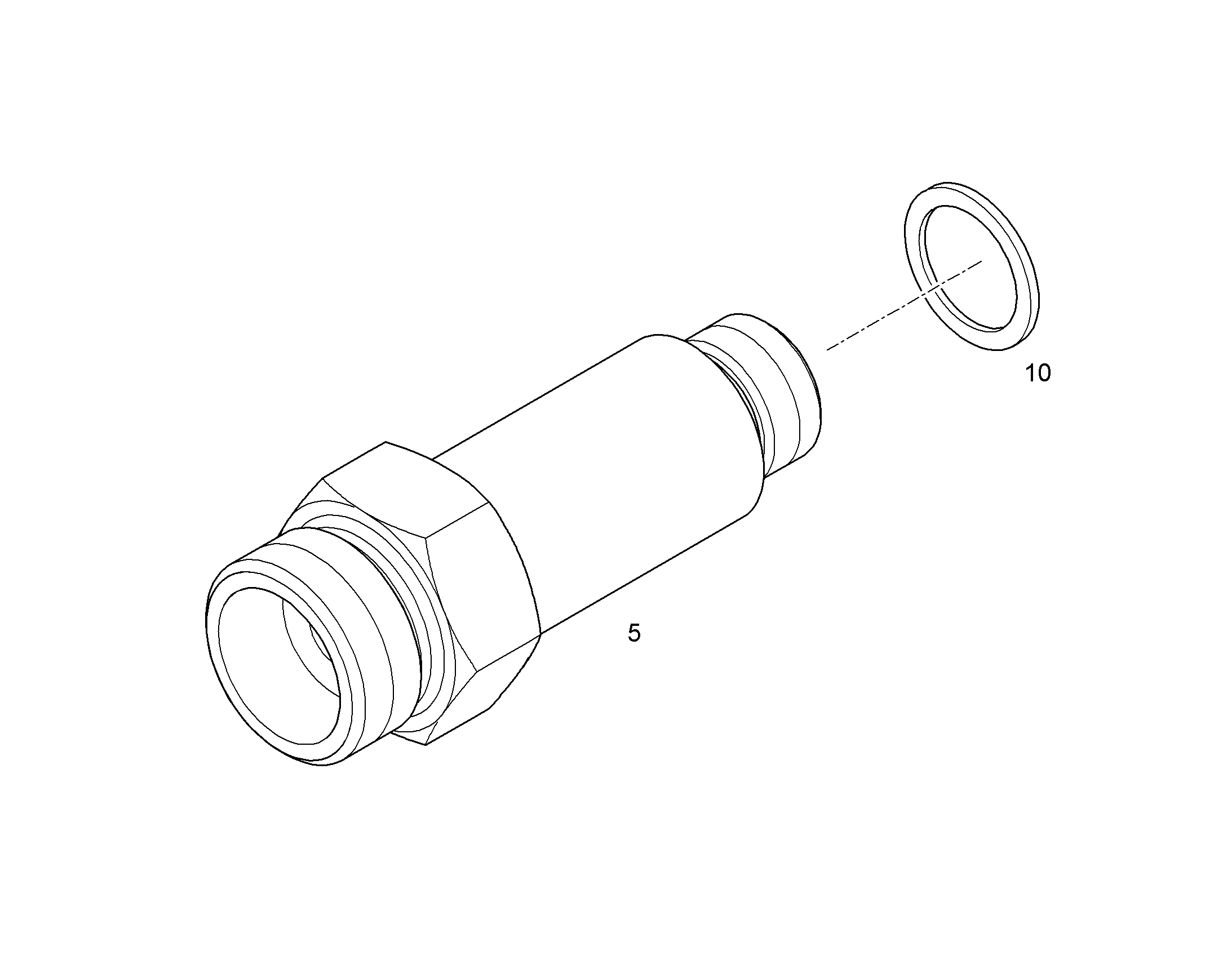 ШТУТЦЕР M24X1,5 - G3/8 10076196 LIEBHERR