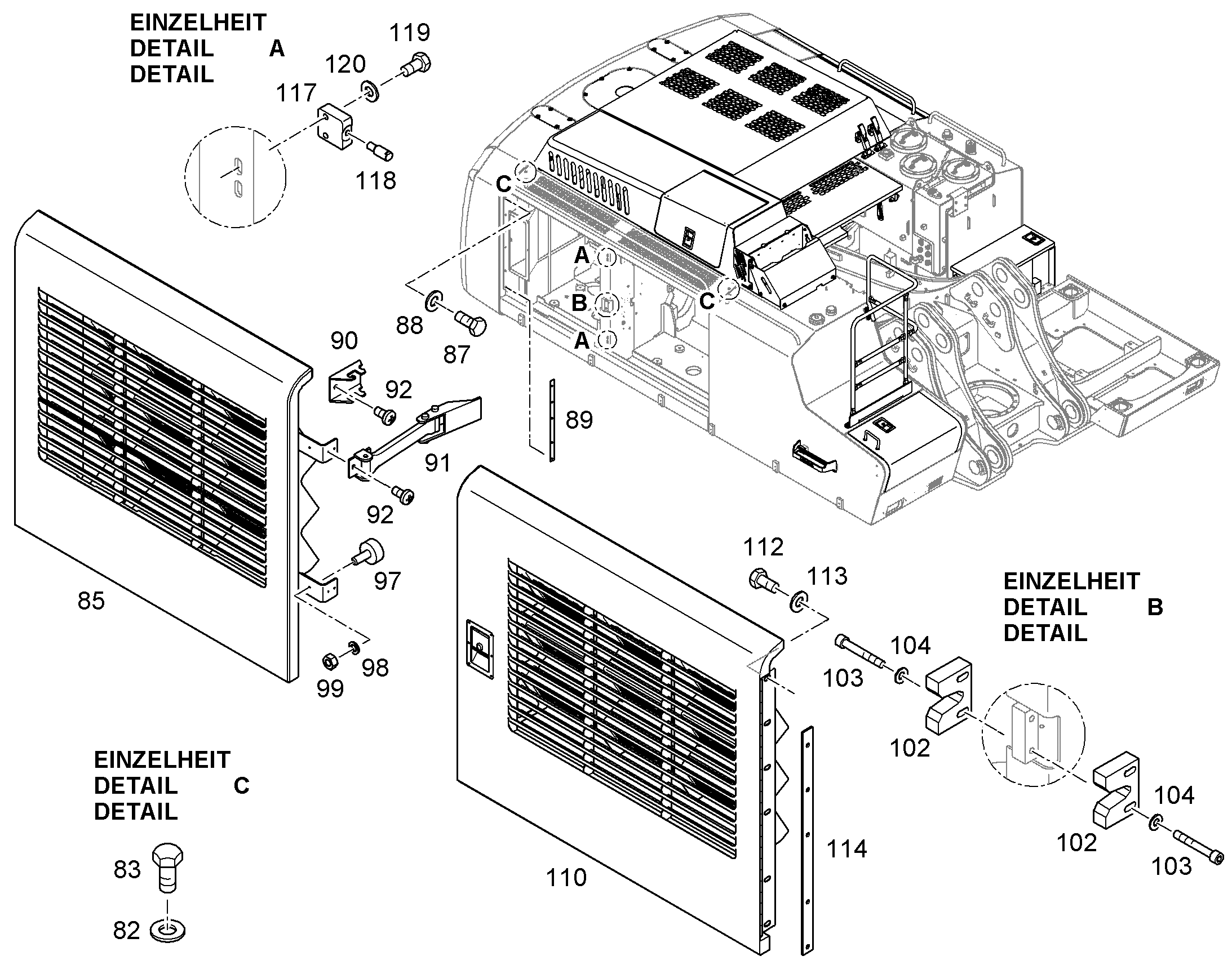 ДВЕРЬ БОКОВАЯ ПРАВАЯ ПЕРЕДНЯЯ 10055410 LIEBHERR