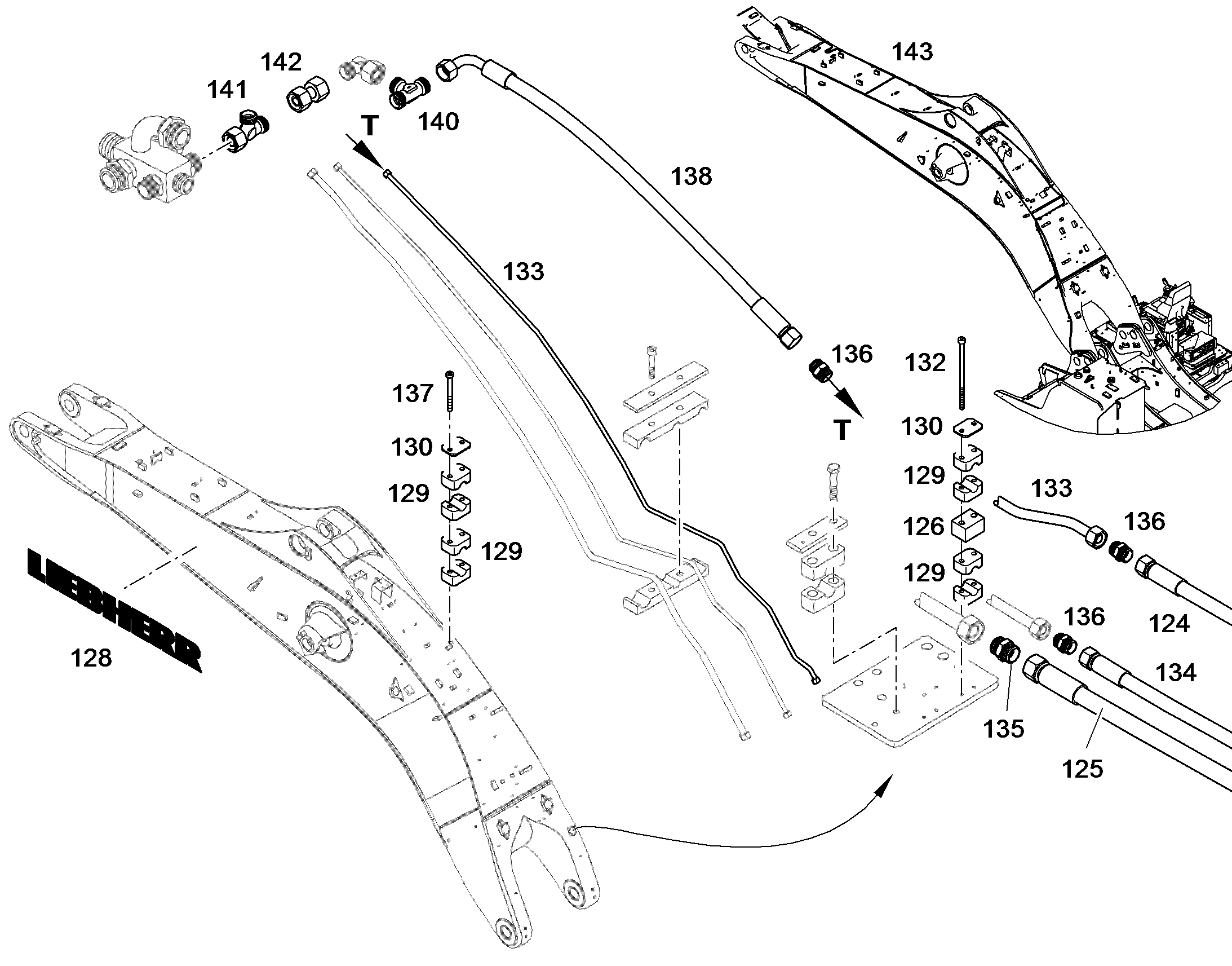 ОТКЛЮЧЕНИЕ ЦИЛИНДРА РУКОЯТИ 10392913 LIEBHERR