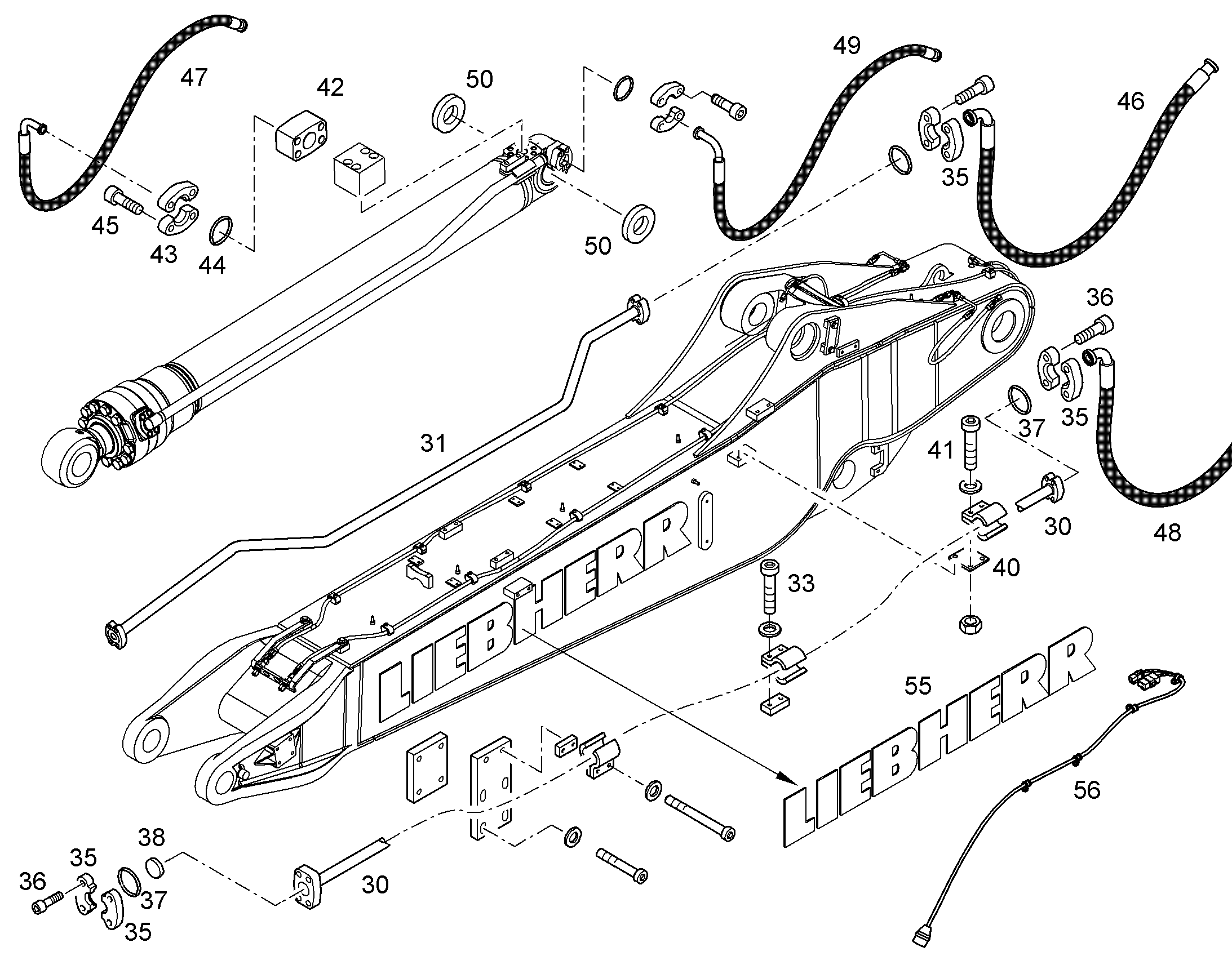 ПРОВОДКА МОНТАЖ AHS 10092953 LIEBHERR