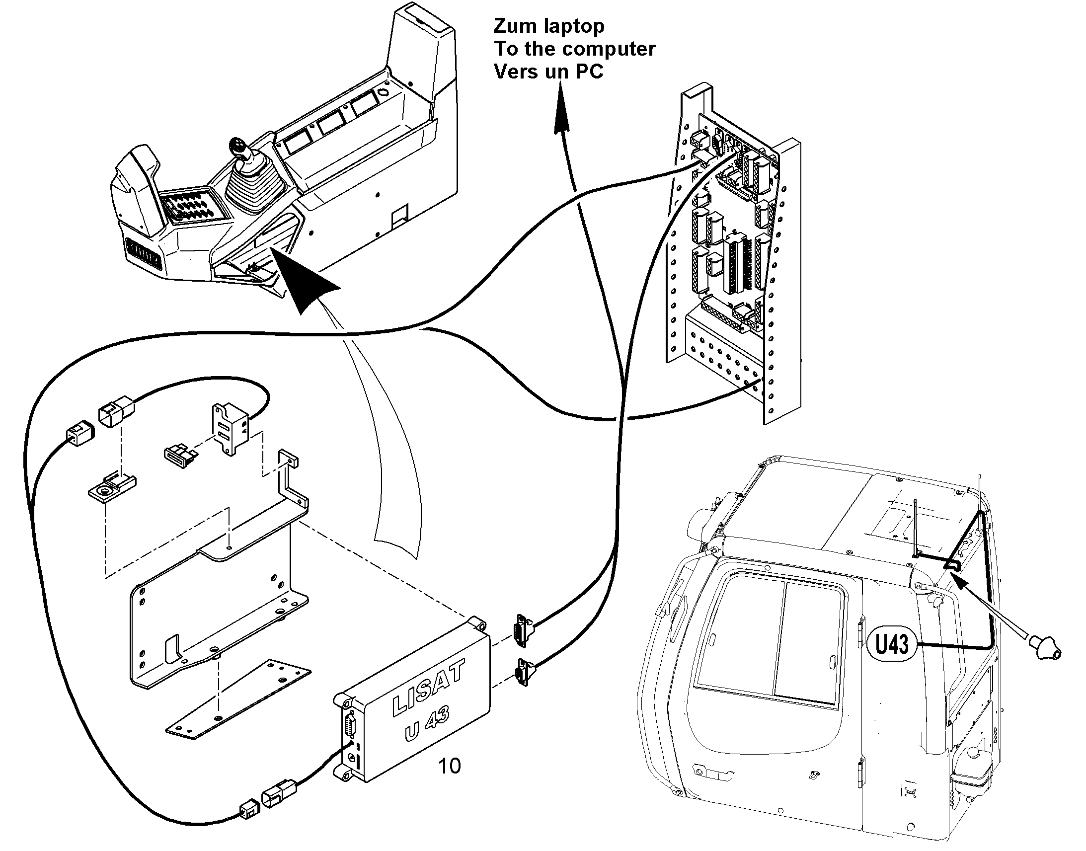 МОНТ.К-Т - ПЕРЕДАЧА ДАННЫХ GPS 10079347 LIEBHERR