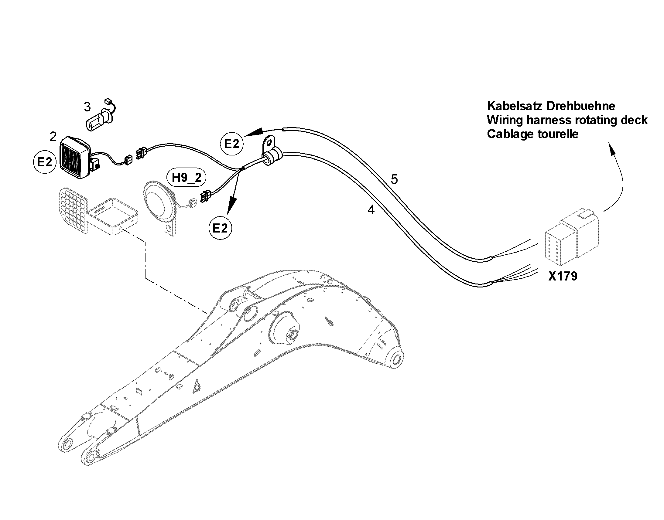 ЖГУТ КАБЕЛЕЙ ДЛЯ ФАРЫ 10088051 LIEBHERR