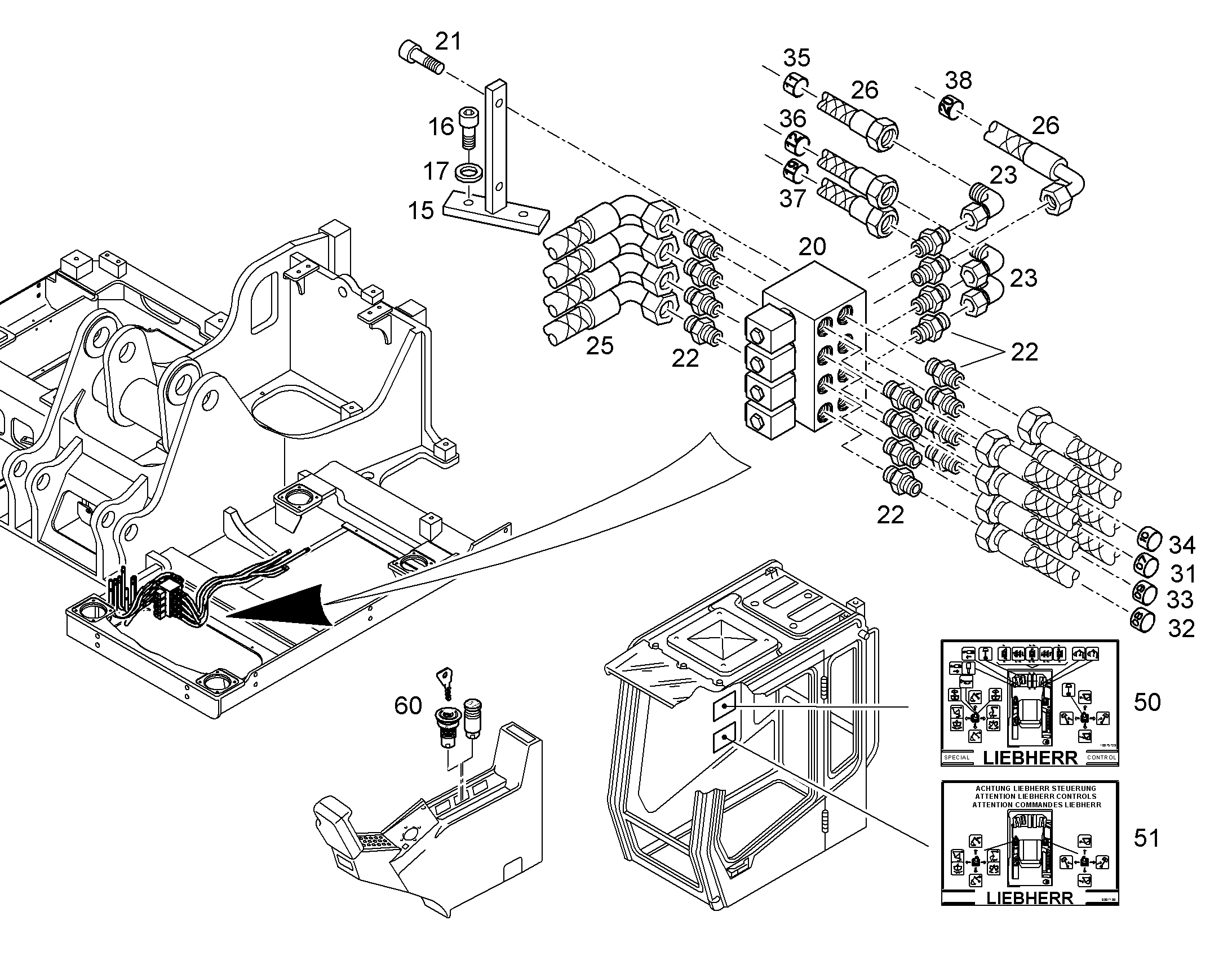 ЩИТ УПРАВЛЕНИЯ 297mmX210mm 10075723 LIEBHERR