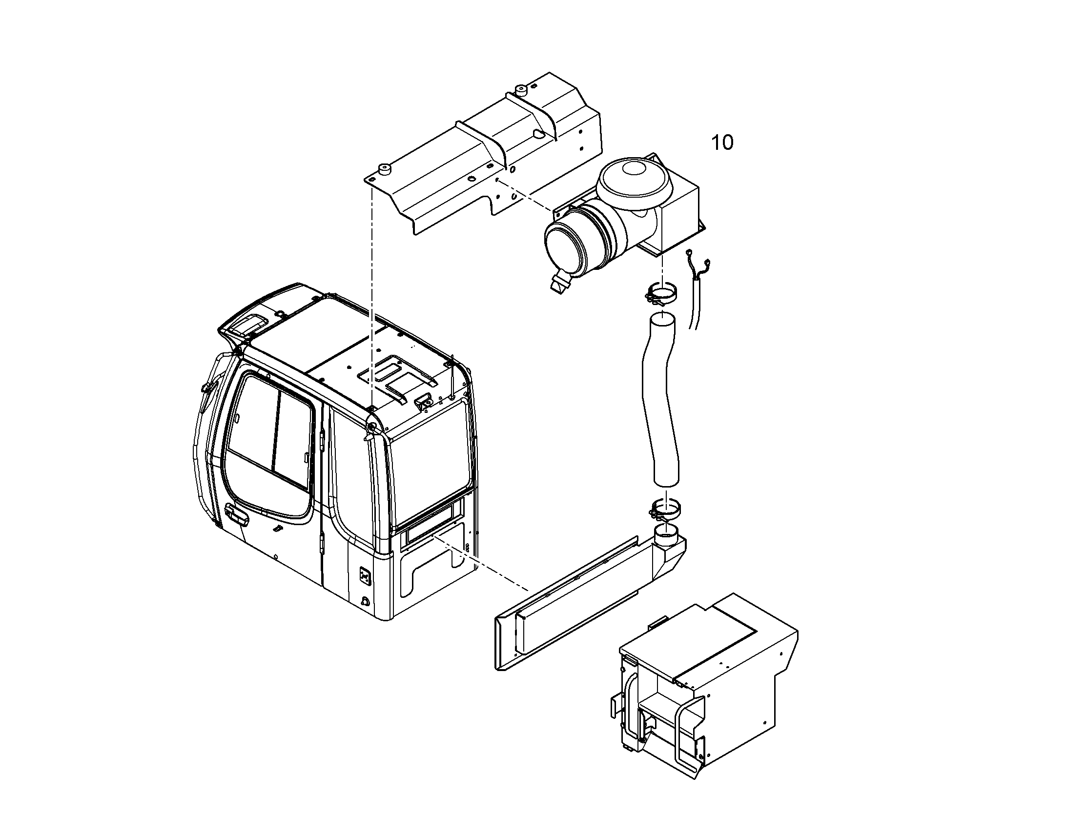 ВЕНТИЛЯЦИЯ ДЛЯ КАБИНЫ VAR.2 10083749 LIEBHERR