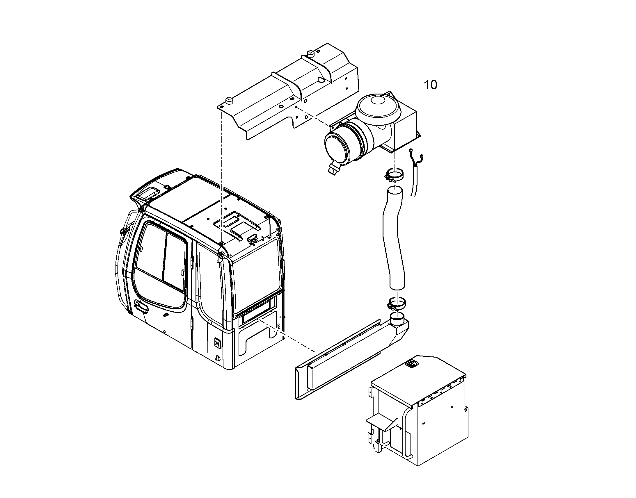ВЕНТИЛЯЦИЯ ДЛЯ КАБИНЫ VAR.2 10084959 LIEBHERR