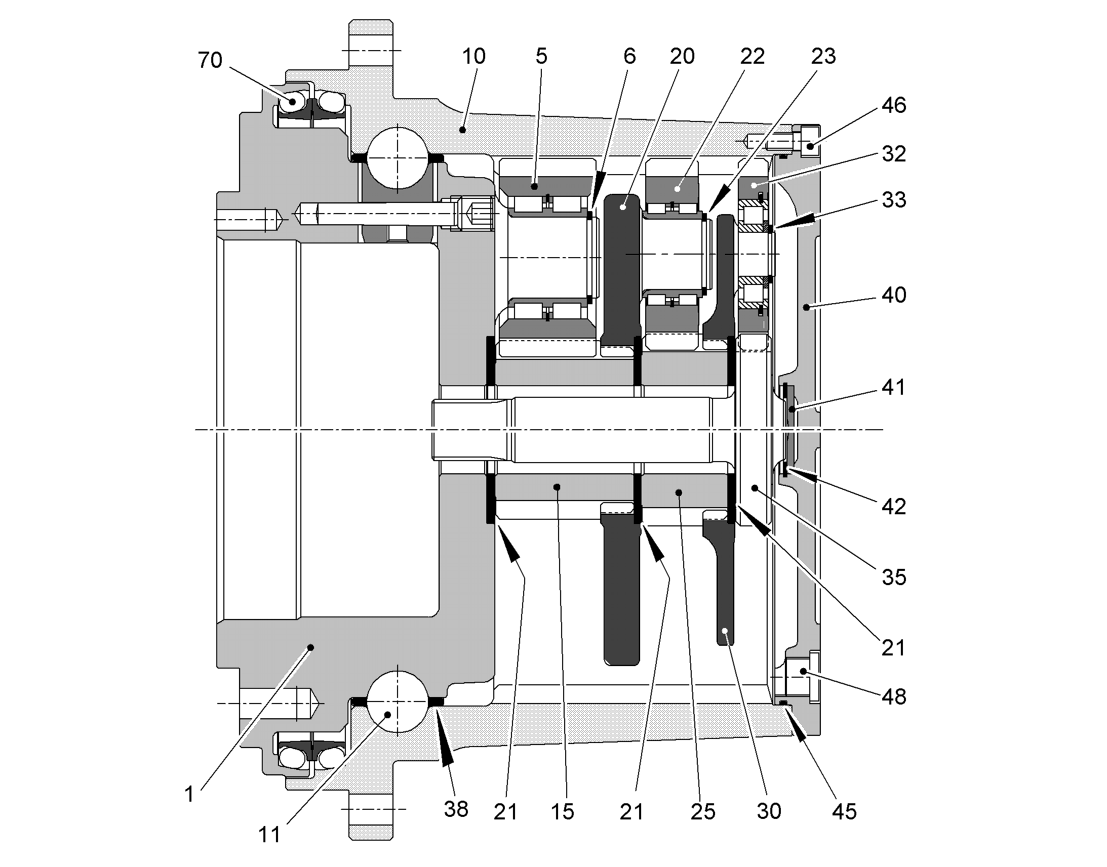 ШЕСТЕРНЯ С ВНУТР. ЗАЦЕПЛ. M=4,75 Z=-61 969490601 LIEBHERR