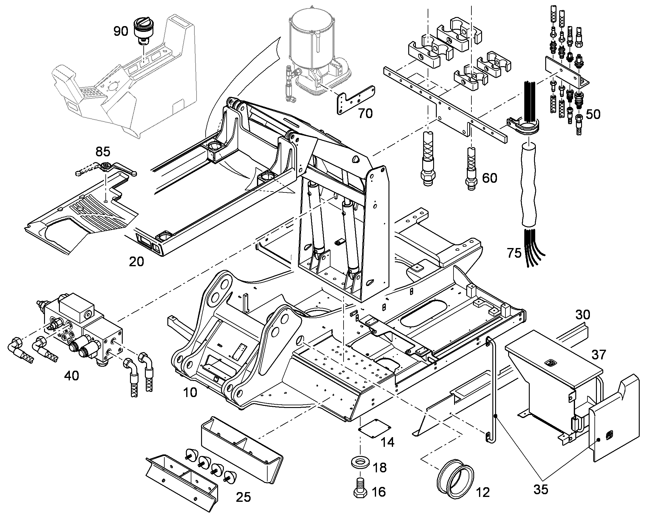 УДЛИНЕНИЕ, КОМПЛЕКТ КАБЕЛЕЙ R934C 10092943 LIEBHERR