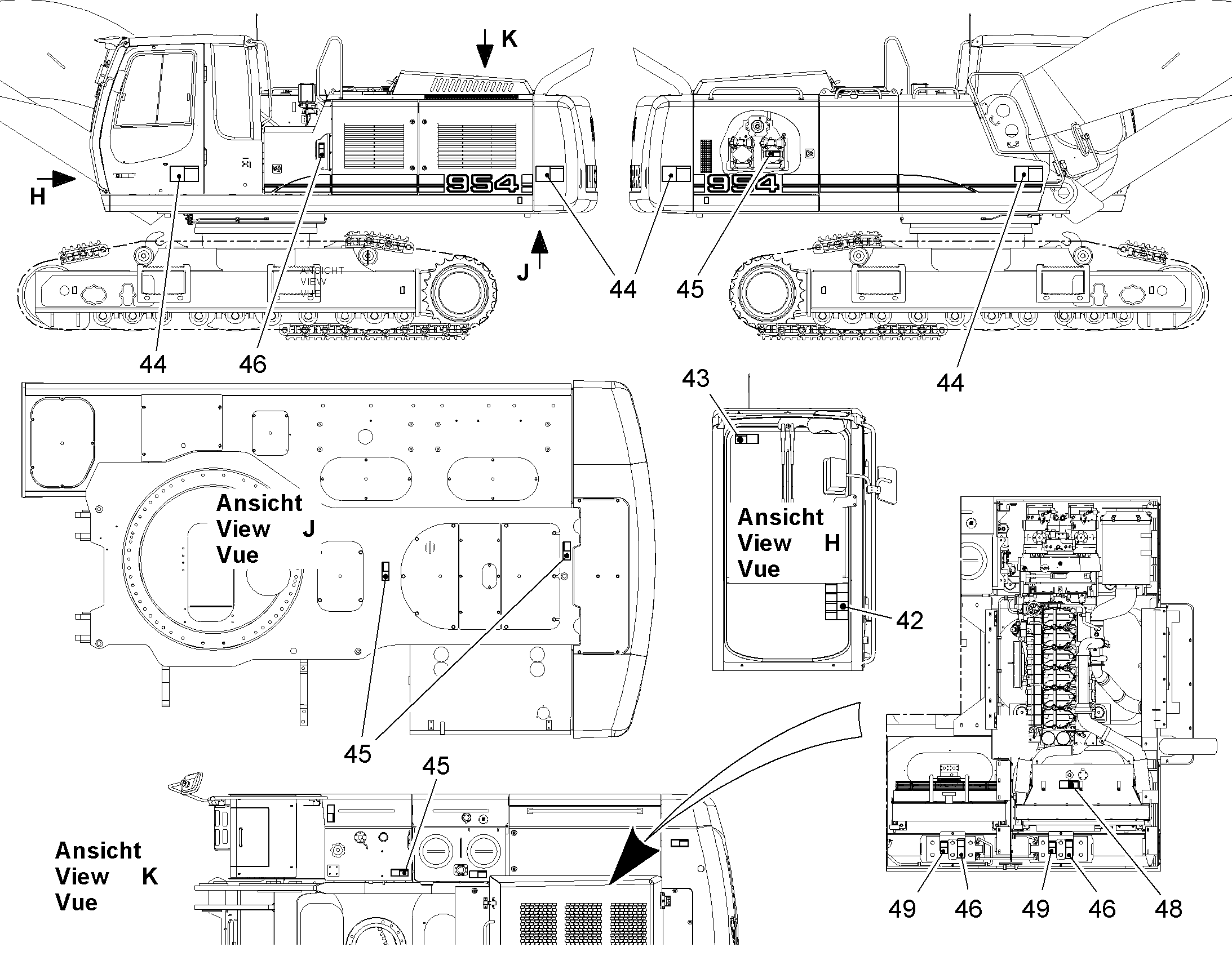 ЗНАК ПРЕДУПРЕЖДАЮЩИЙ 10084643 LIEBHERR