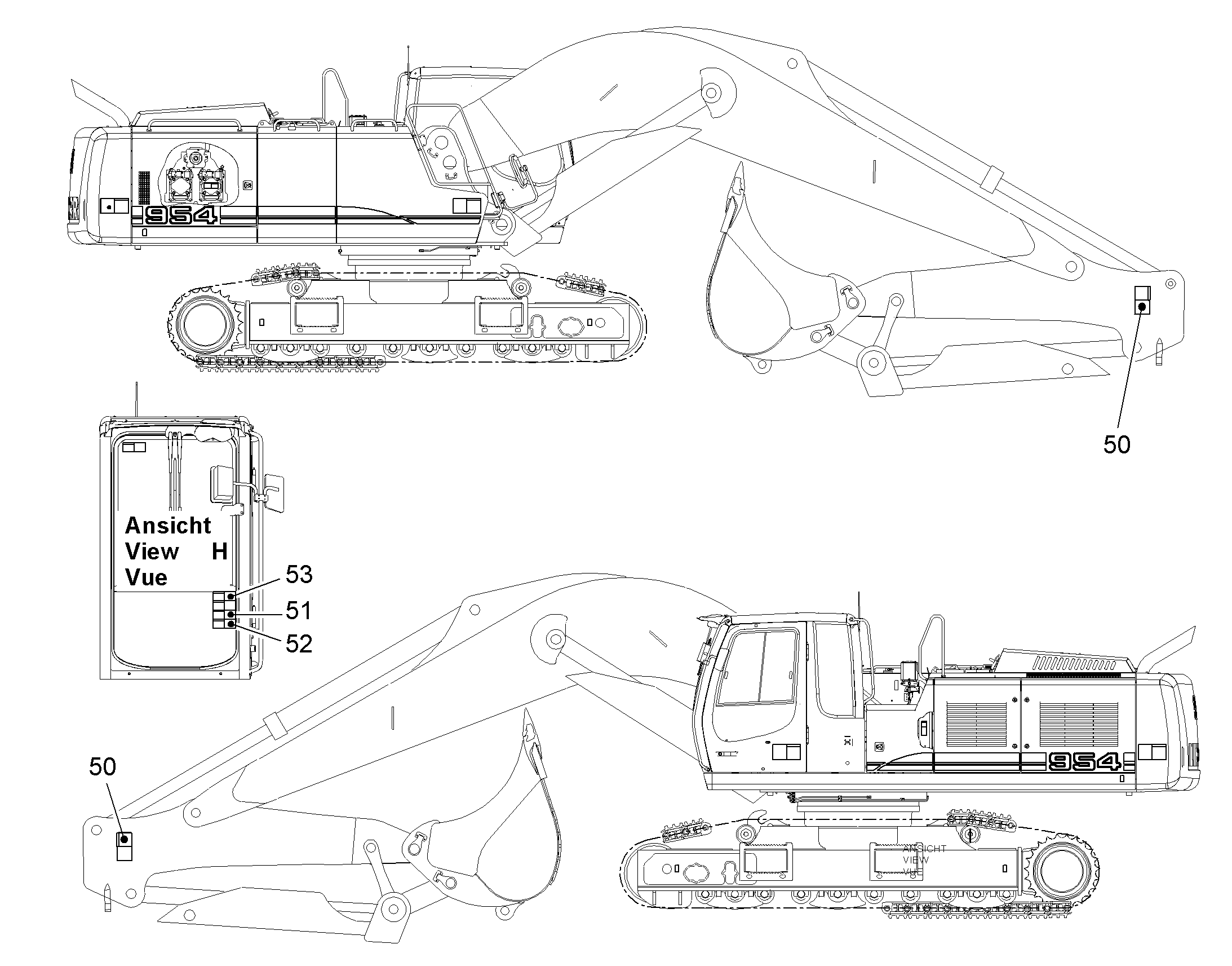 ЗНАК ПРЕДУПРЕЖДАЮЩИЙ 10084652 LIEBHERR