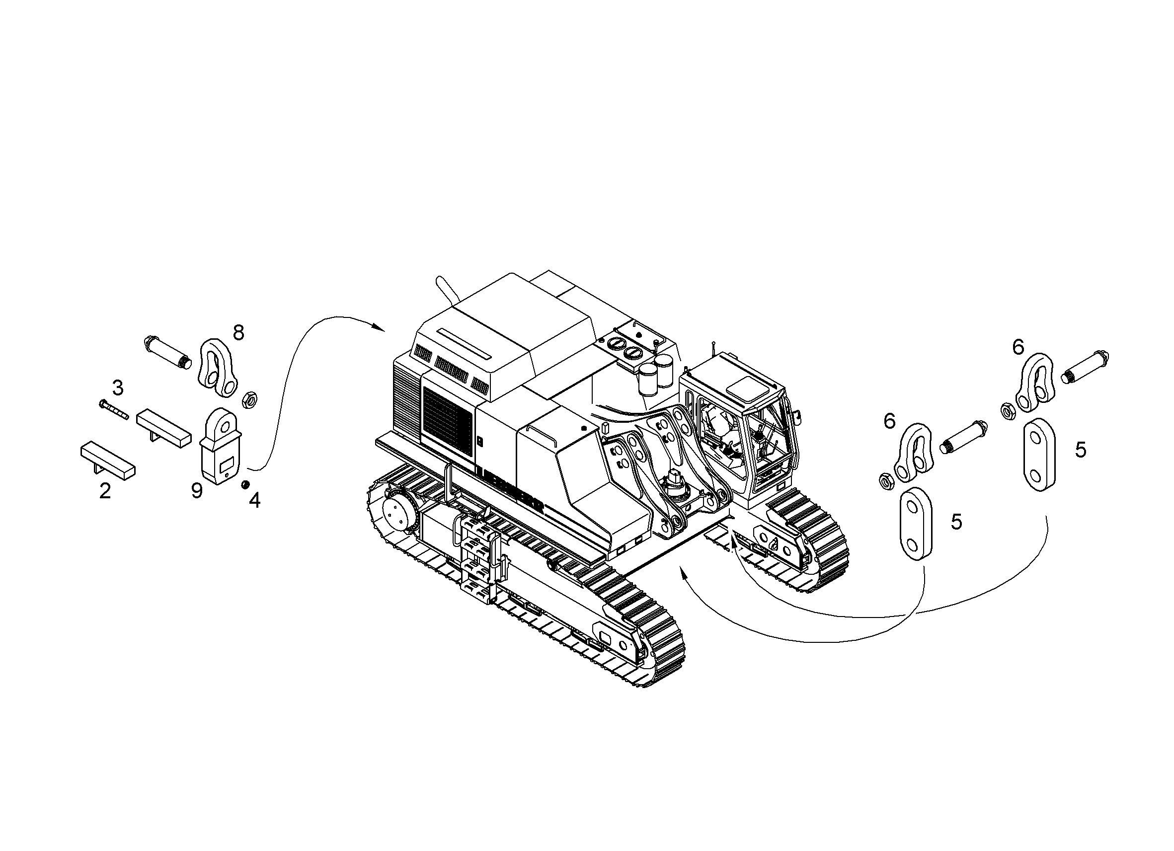 ПРОУШИНА ПОДВЕСНАЯ 10822089 LIEBHERR