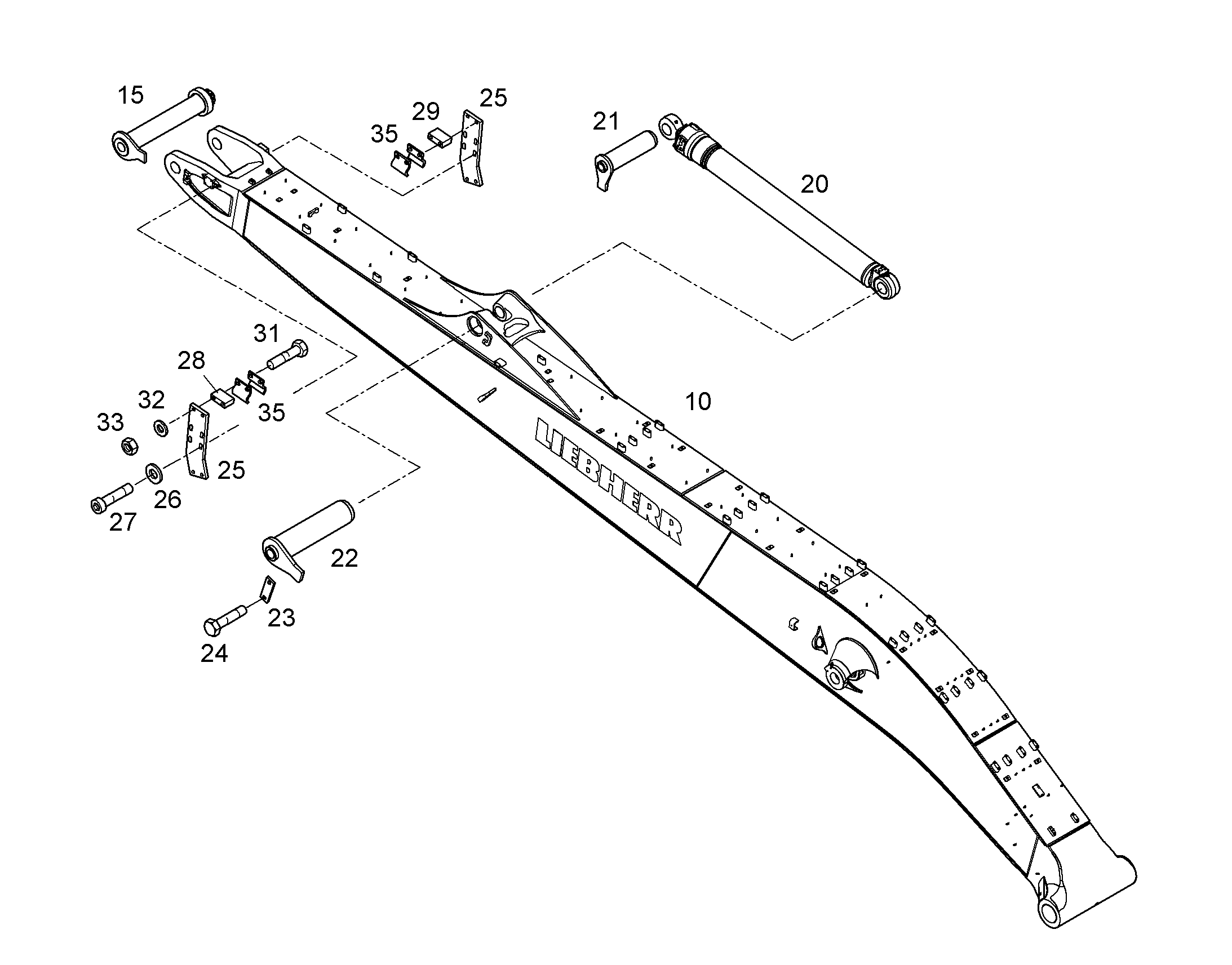 ПРОВОДКА МОНТАЖ AHS 10085262 LIEBHERR