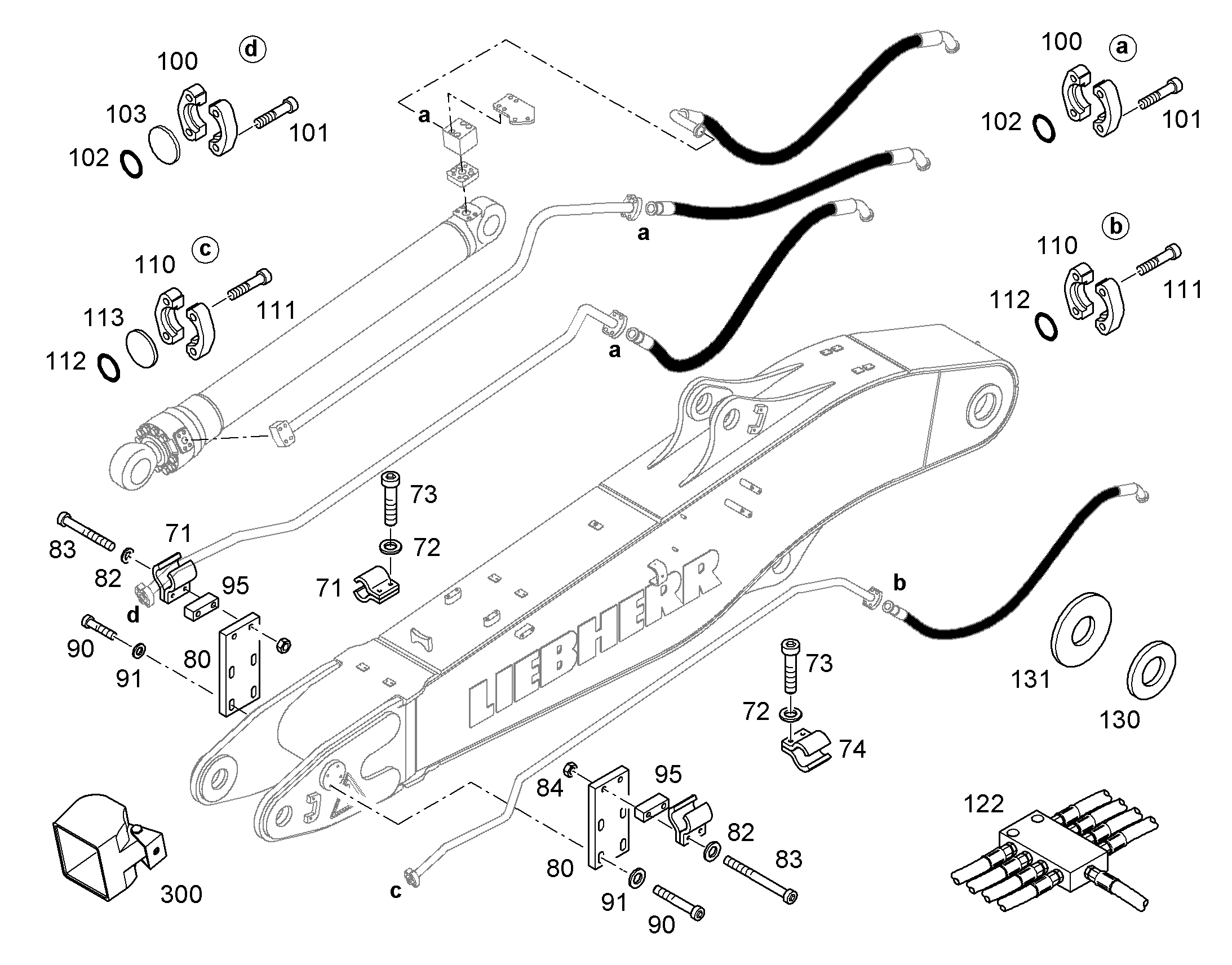 ПРОВОДКА МОНТАЖ AHS 10826239 LIEBHERR