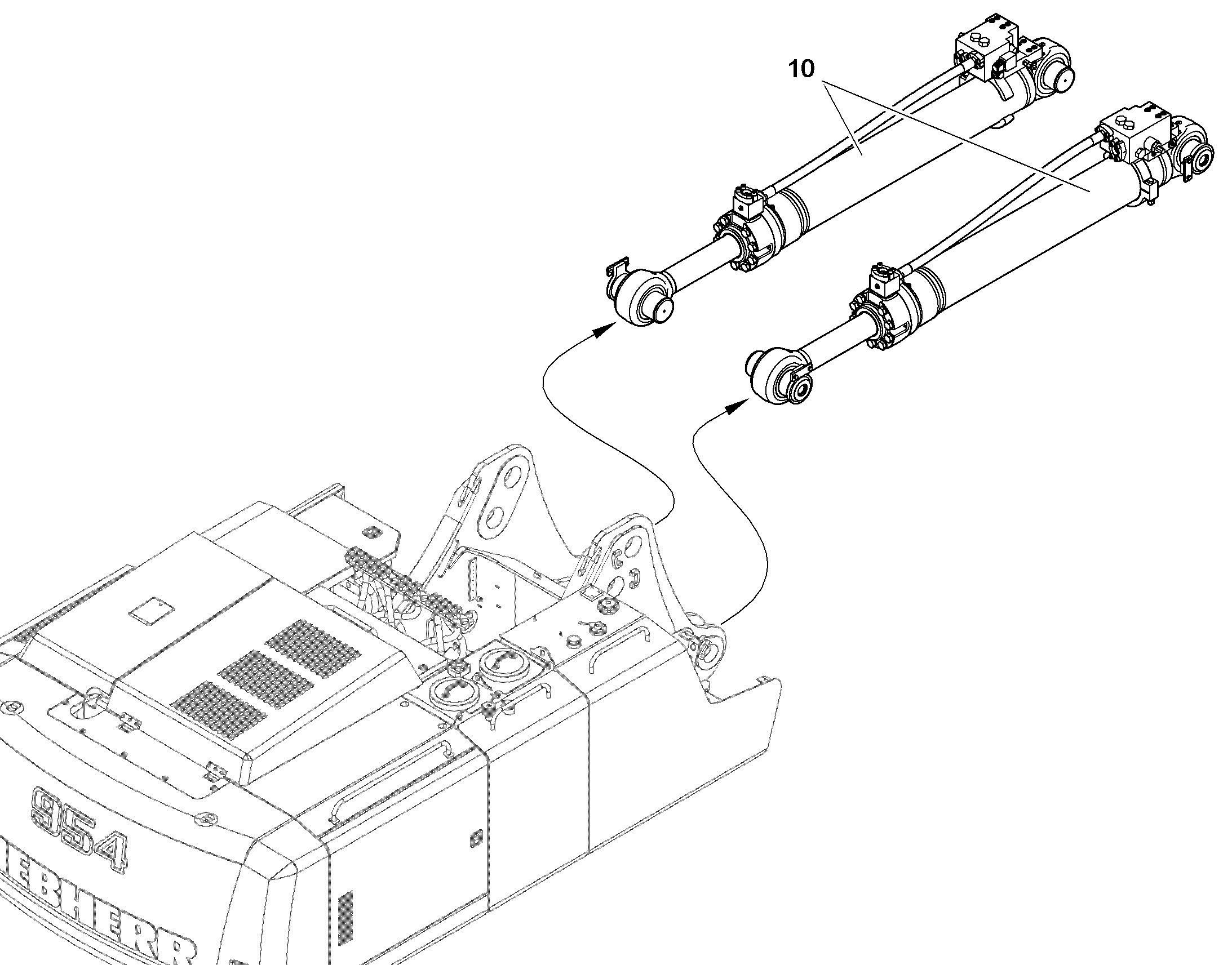 ЦИЛИНДР ПОДЪЕМНЫЙ 10063640 LIEBHERR