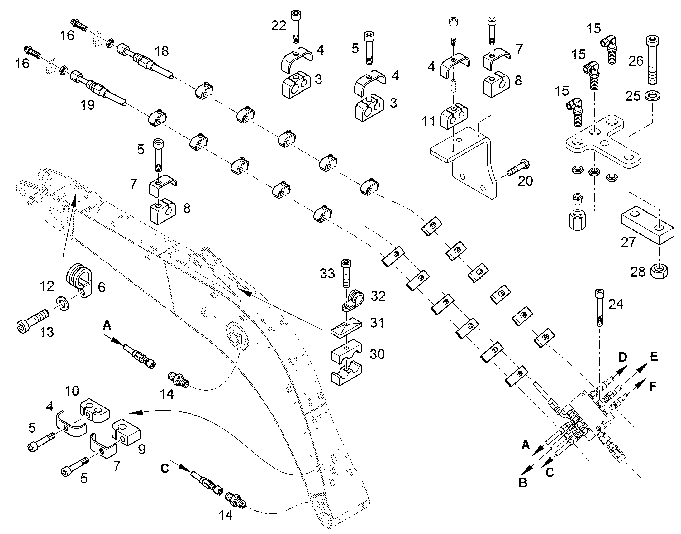 ОТКЛЮЧЕНИЕ ЦИЛИНДРА РУКОЯТИ 10381941 LIEBHERR