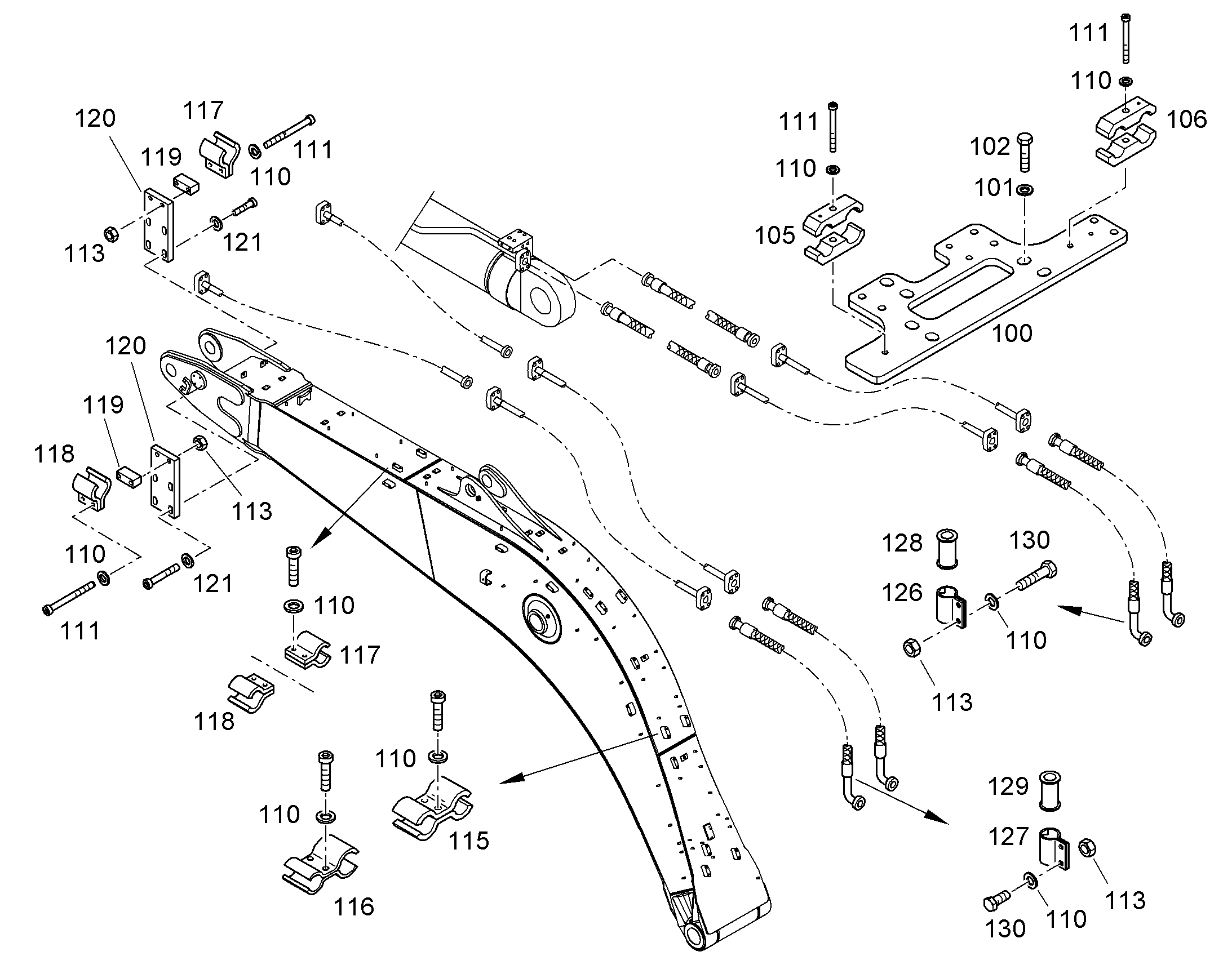 ПРОВОДКА МОНТАЖ AHS 10366324 LIEBHERR