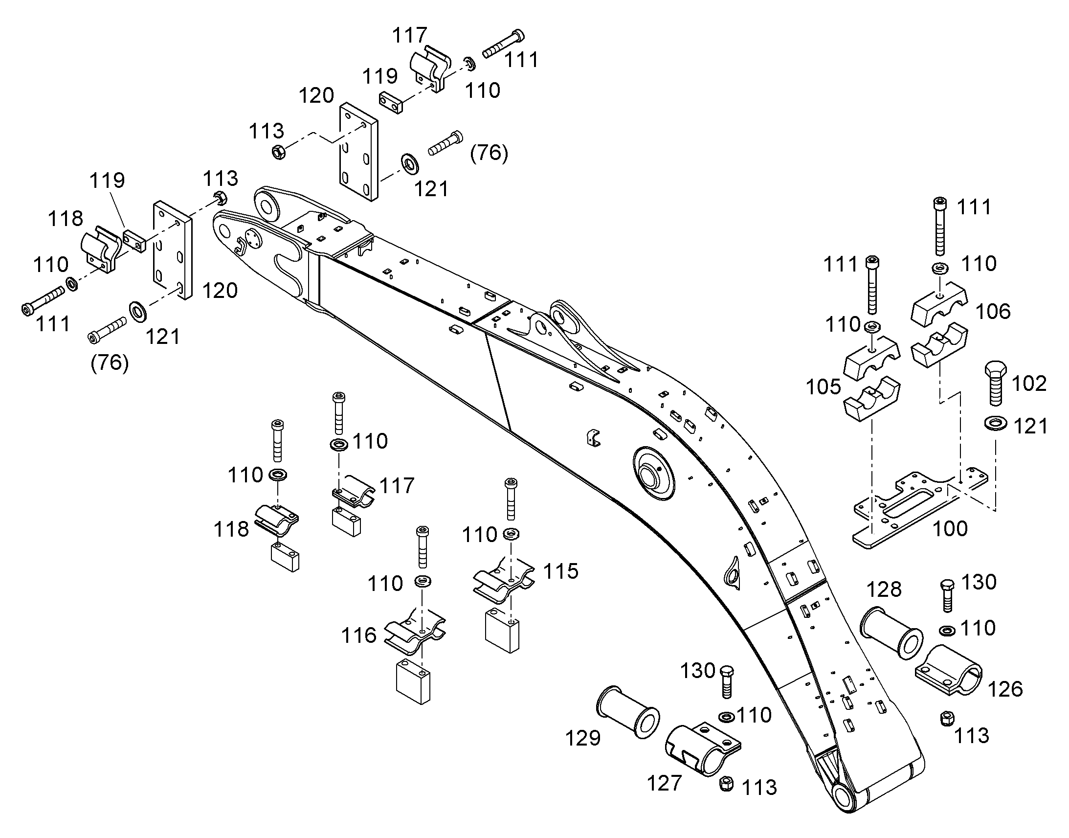 ПРОВОДКА МОНТАЖ AHS 10074373 LIEBHERR