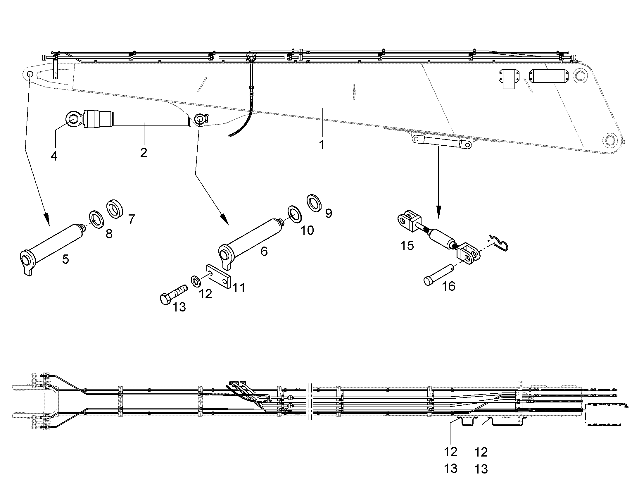 ГИДР.ЦИЛИНДР С РАСПРЕДЕЛИТЕЛЕМ 9683104 LIEBHERR