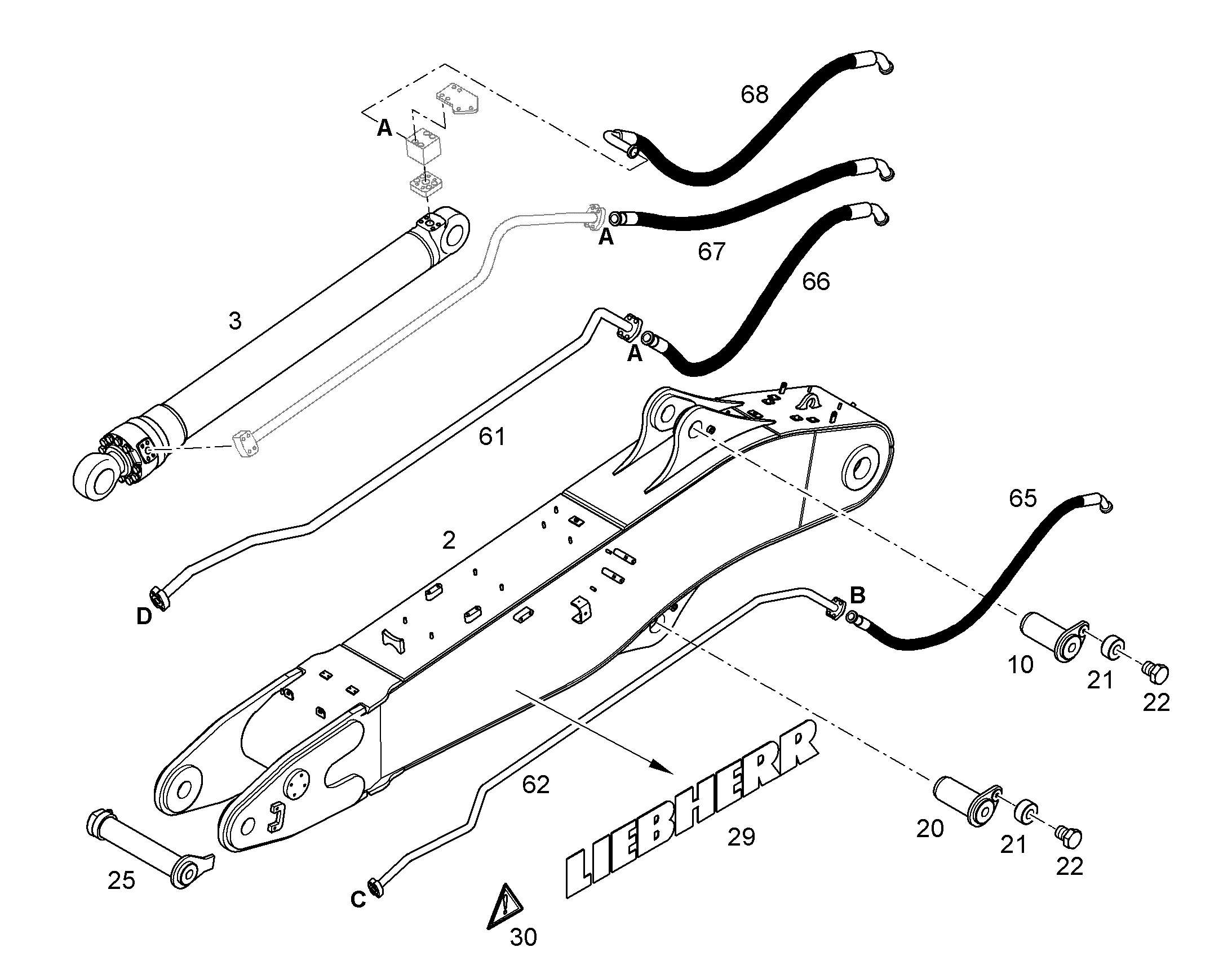 ШЛАНГ 32X1600 10470974 LIEBHERR