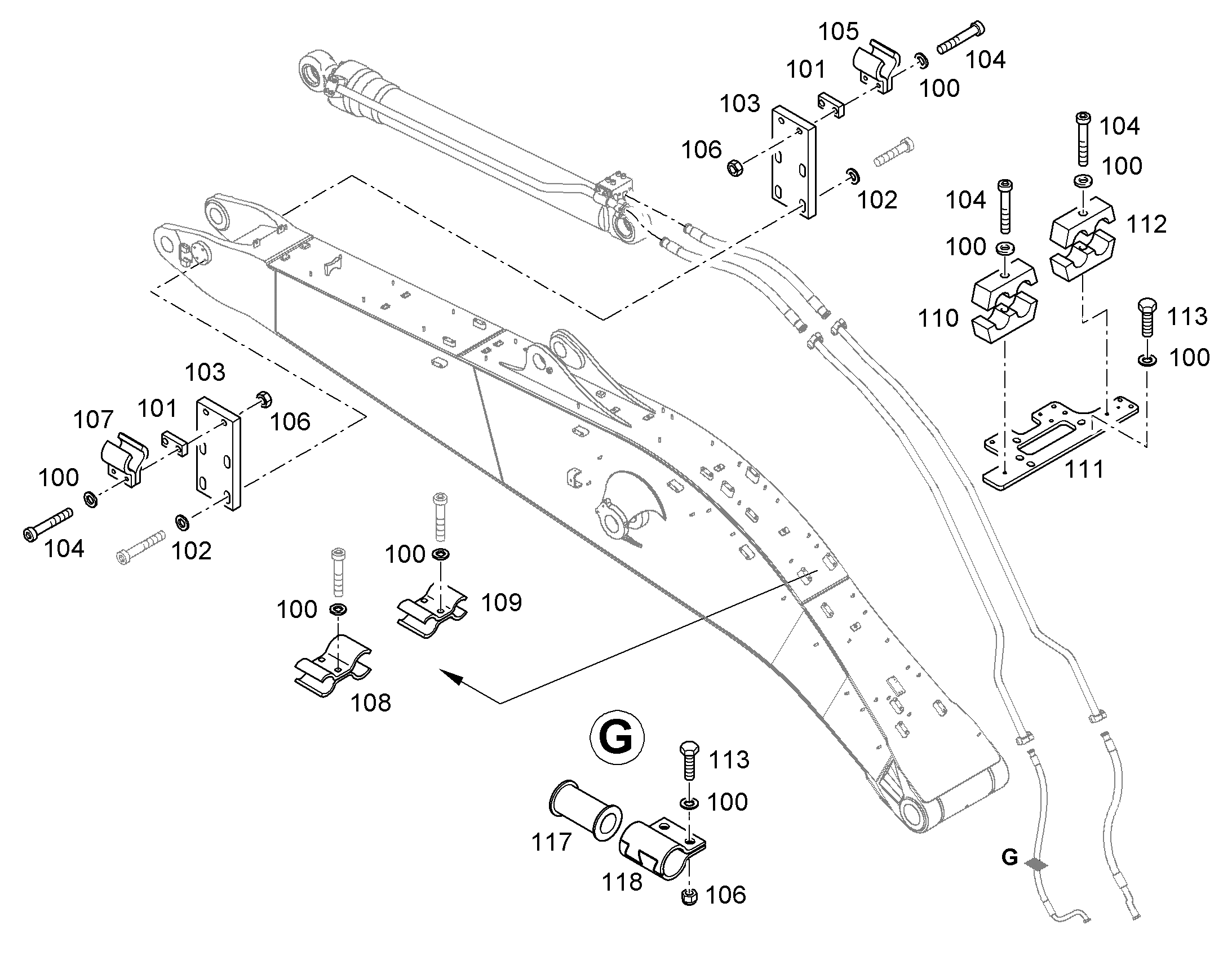 ПРОВОДКА МОНТАЖ AHS 10368957 LIEBHERR
