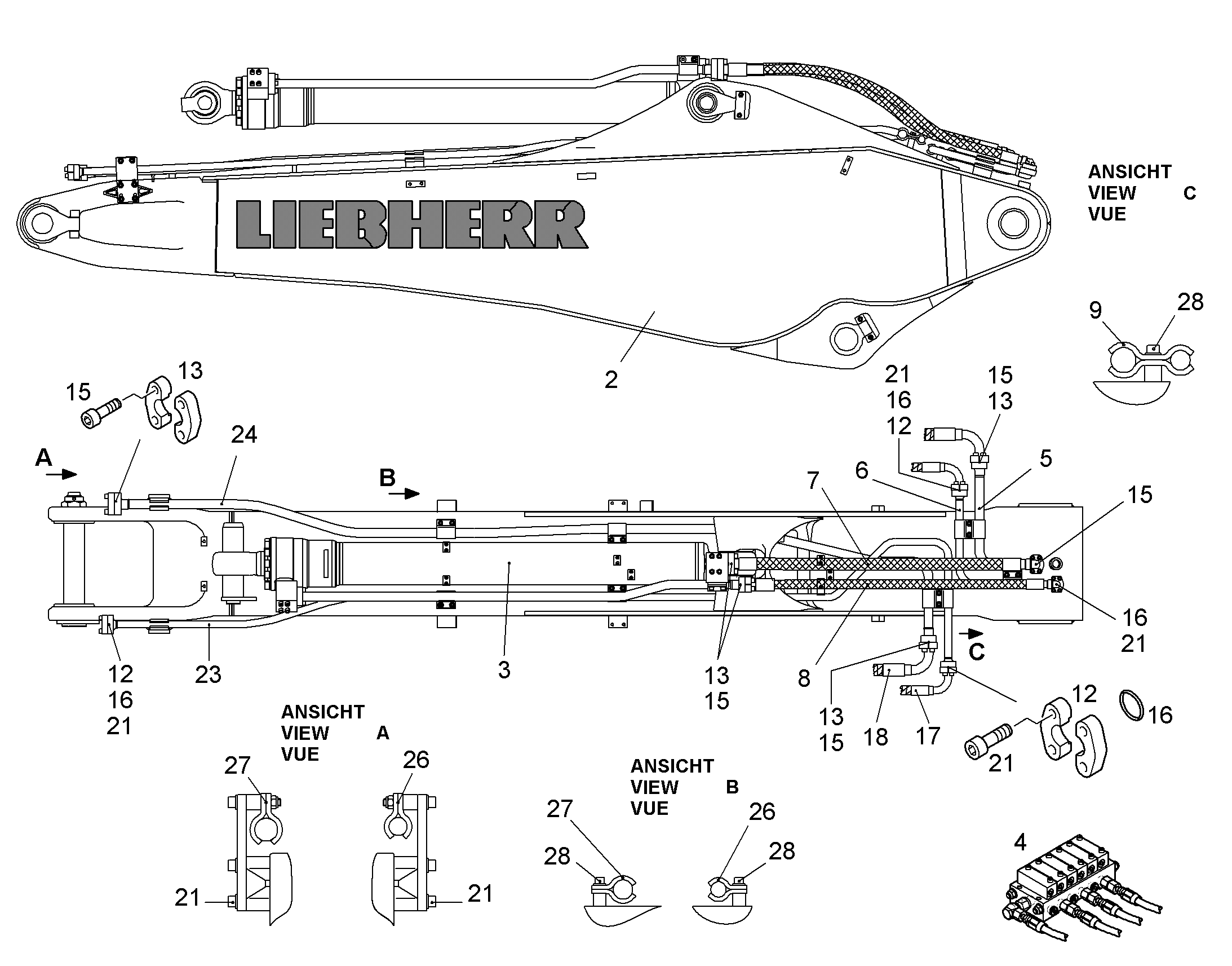 ГИДРОСХЕМА 10381322 LIEBHERR