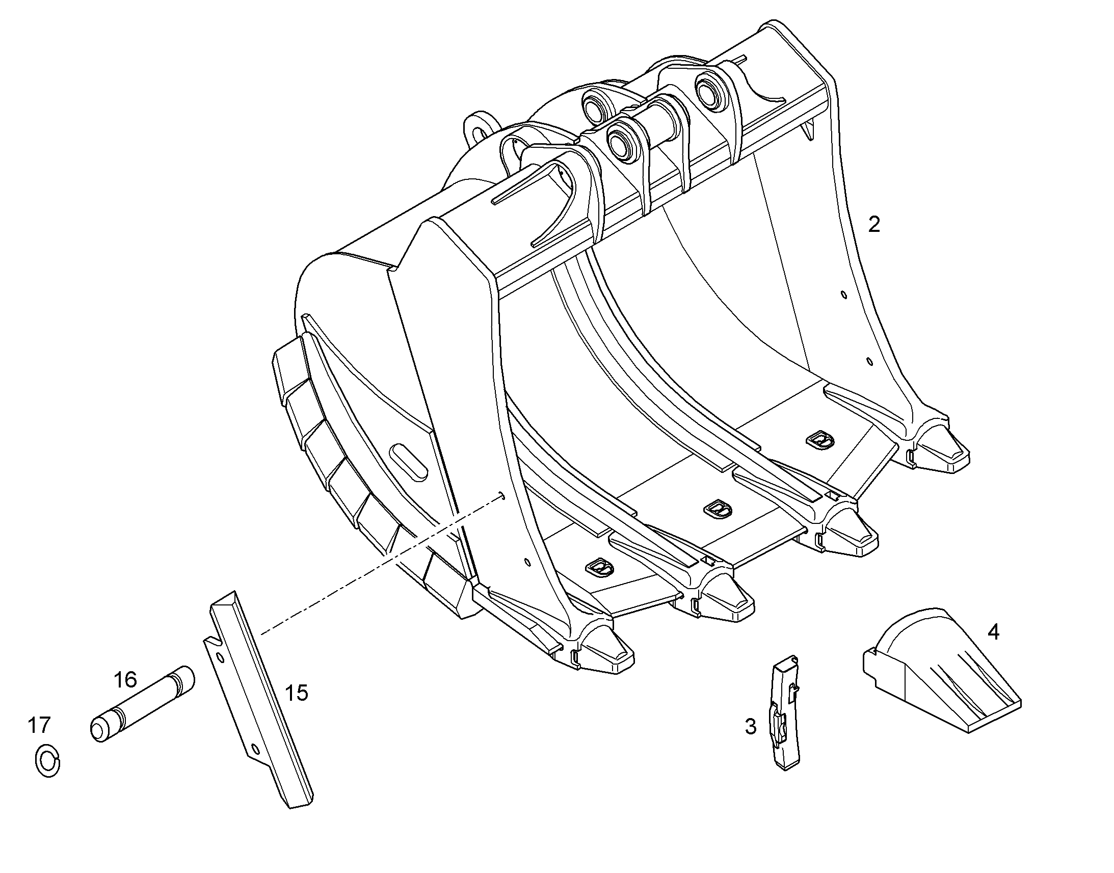 ЛОПАТА ОБРАТНАЯ HDV 10087100 LIEBHERR
