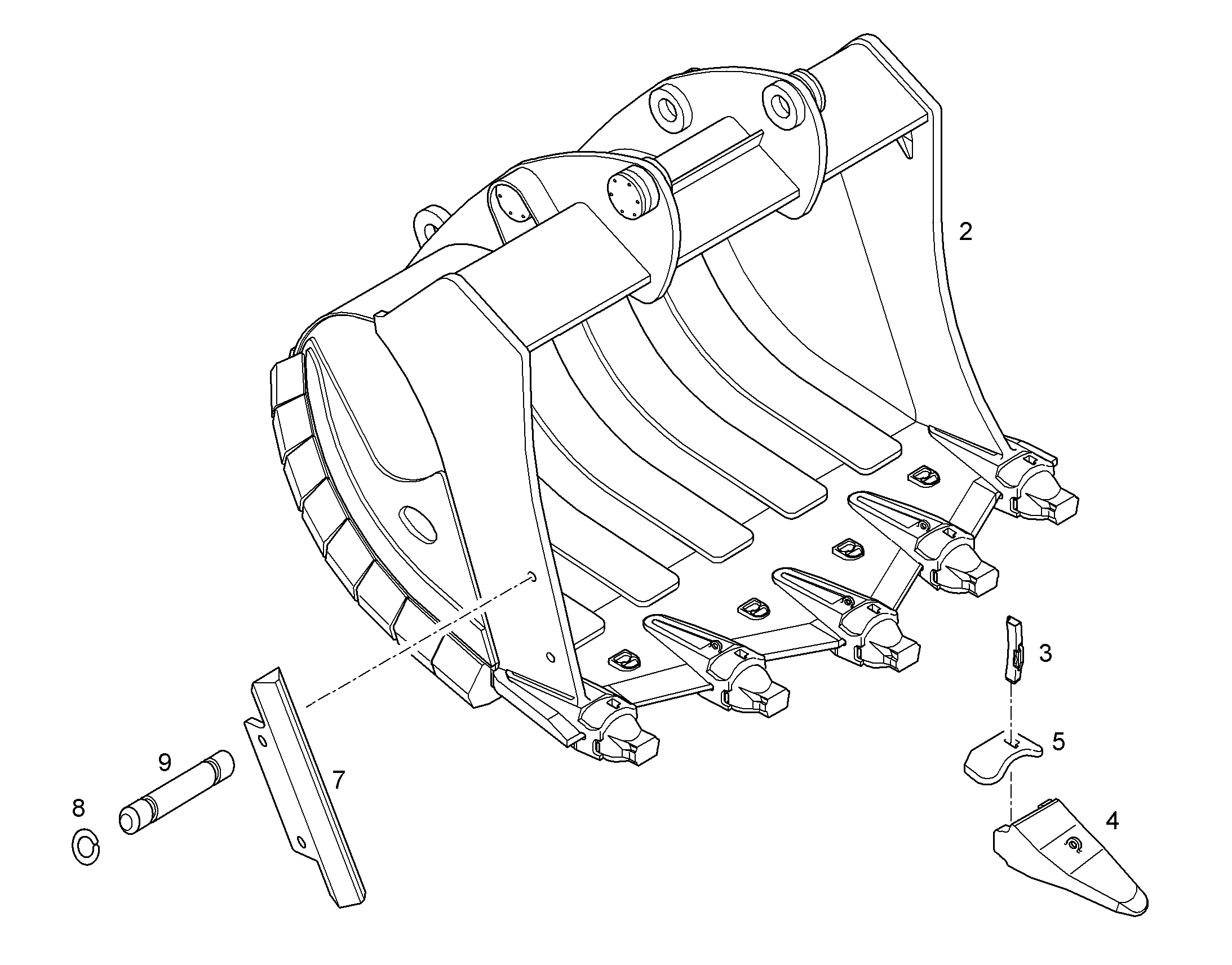 ЛОПАТА ОБРАТНАЯ HDV 10088012 LIEBHERR