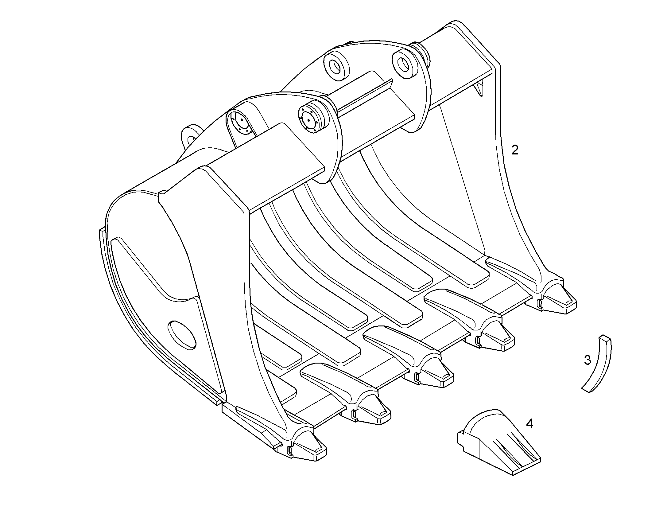 ЛОПАТА ОБРАТНАЯ HD 2100MM 4,00M3 10358422 LIEBHERR