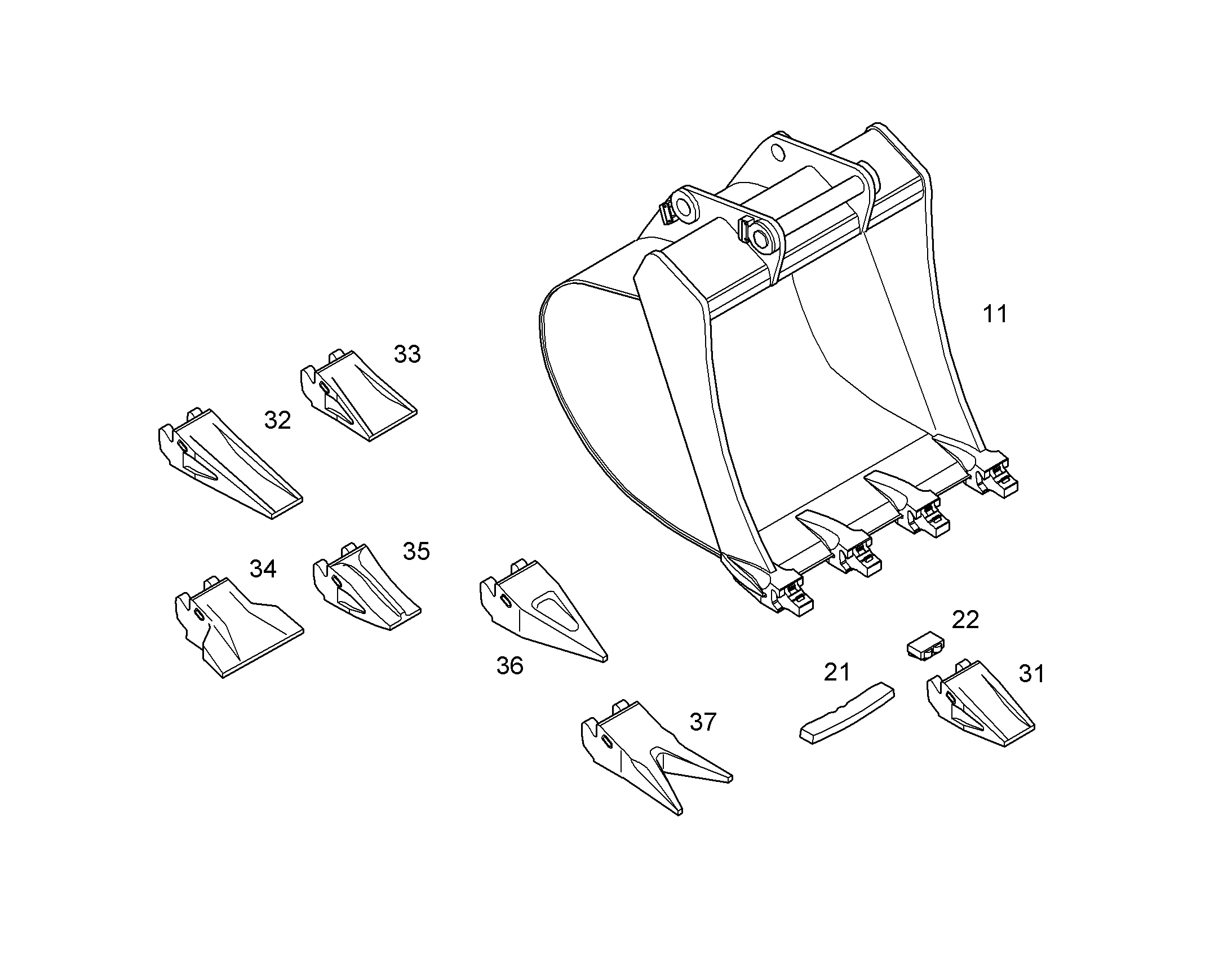 ЛОПАТА ОБРАТНАЯ 1050mm 1,1m³ 9894080 LIEBHERR