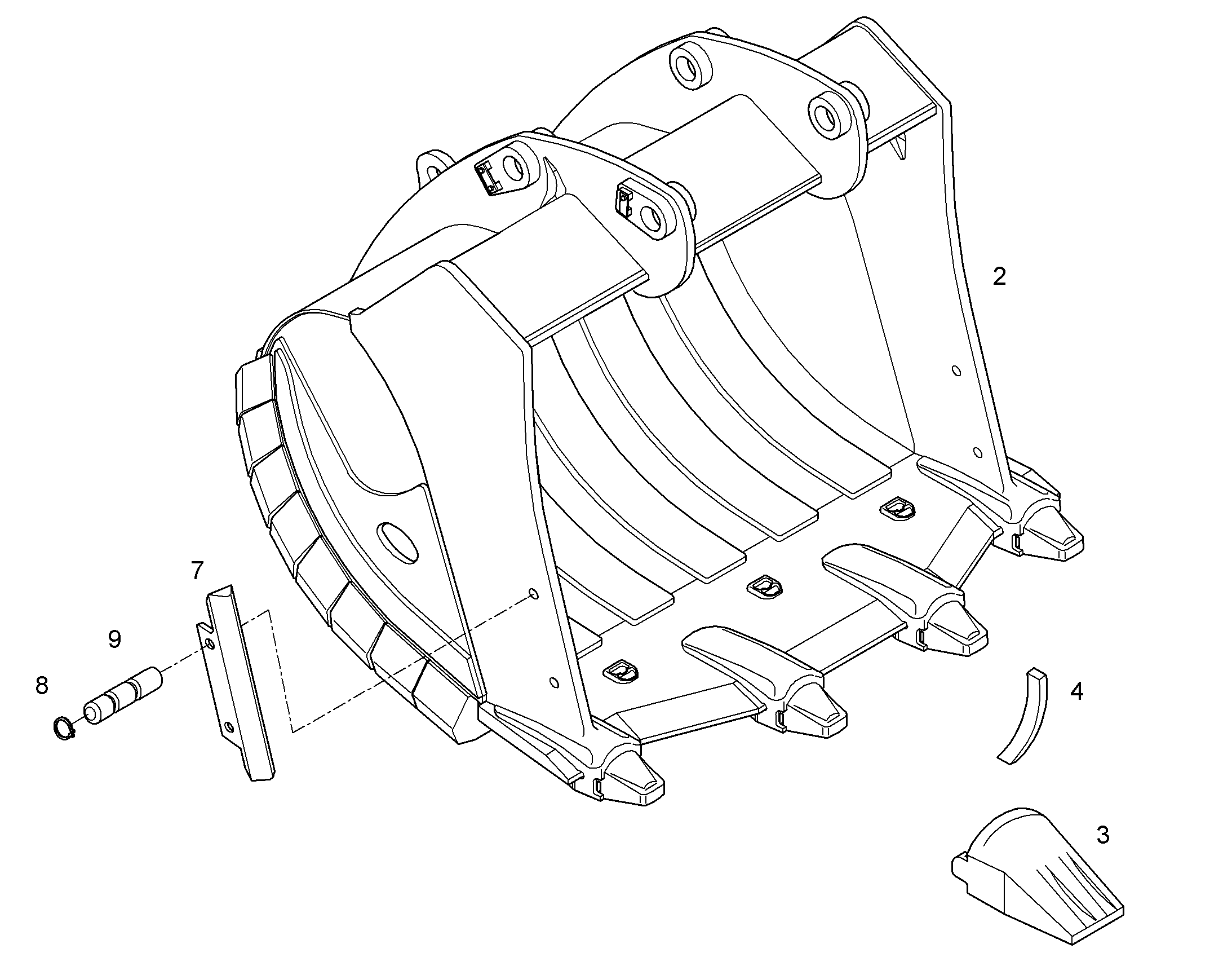 ЛОПАТА ОБРАТНАЯ HDV 10365623 LIEBHERR