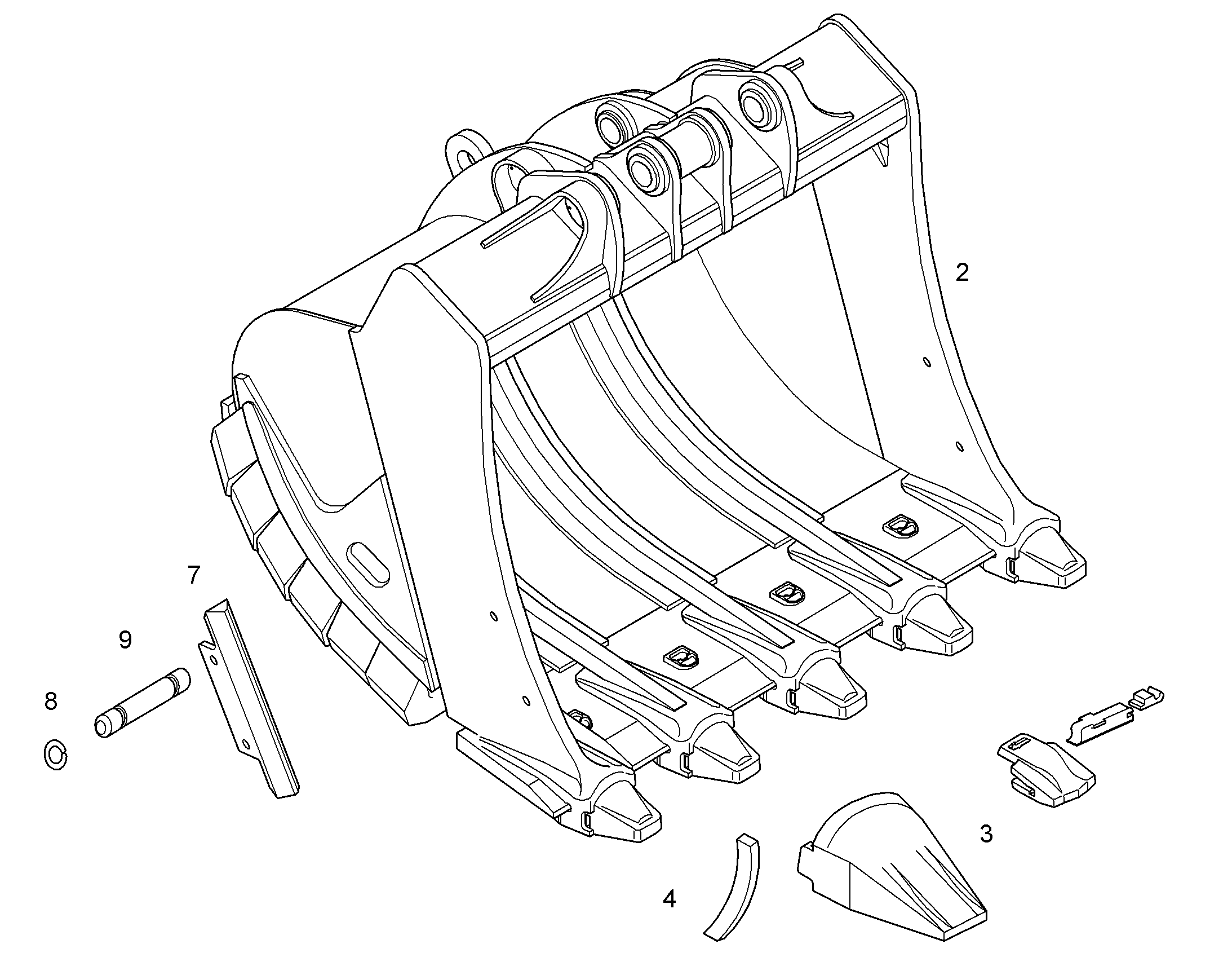 ЛОПАТА ОБРАТНАЯ HDV 10366686 LIEBHERR